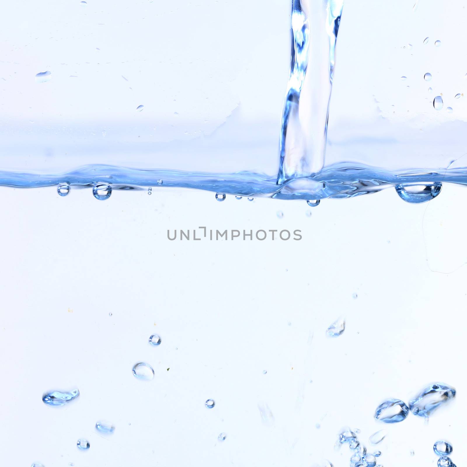 water bubbles blose up on white background