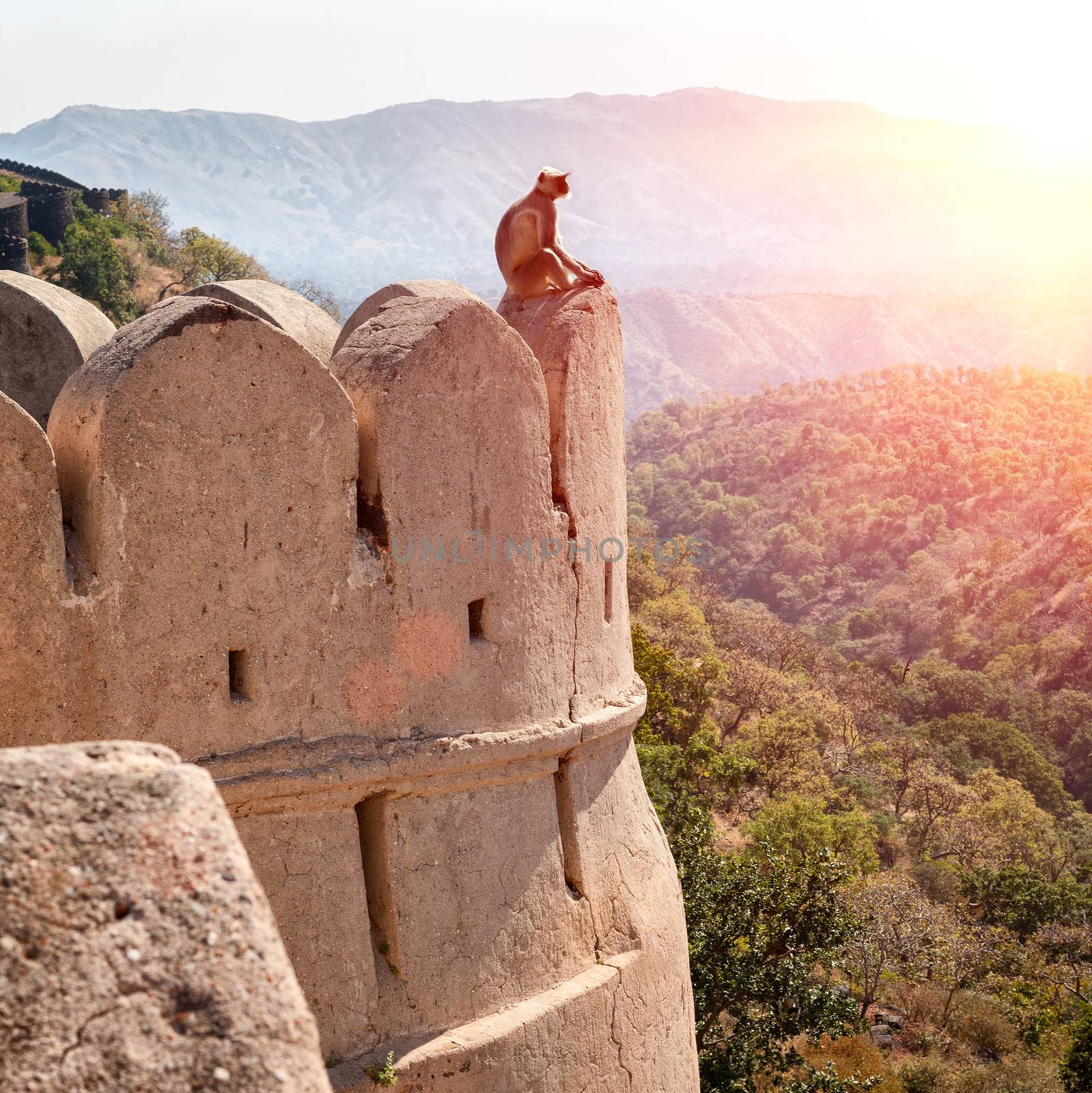 Kumbhalgarh fort, Rajasthan, India.  Kumbhalgarh is a Mewar fortress in the Rajsamand District of Rajasthan state in western India and is known world wide for its great history.