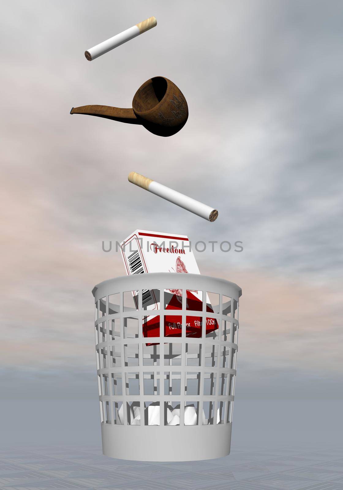 Stop smoking - 3D render by Elenaphotos21