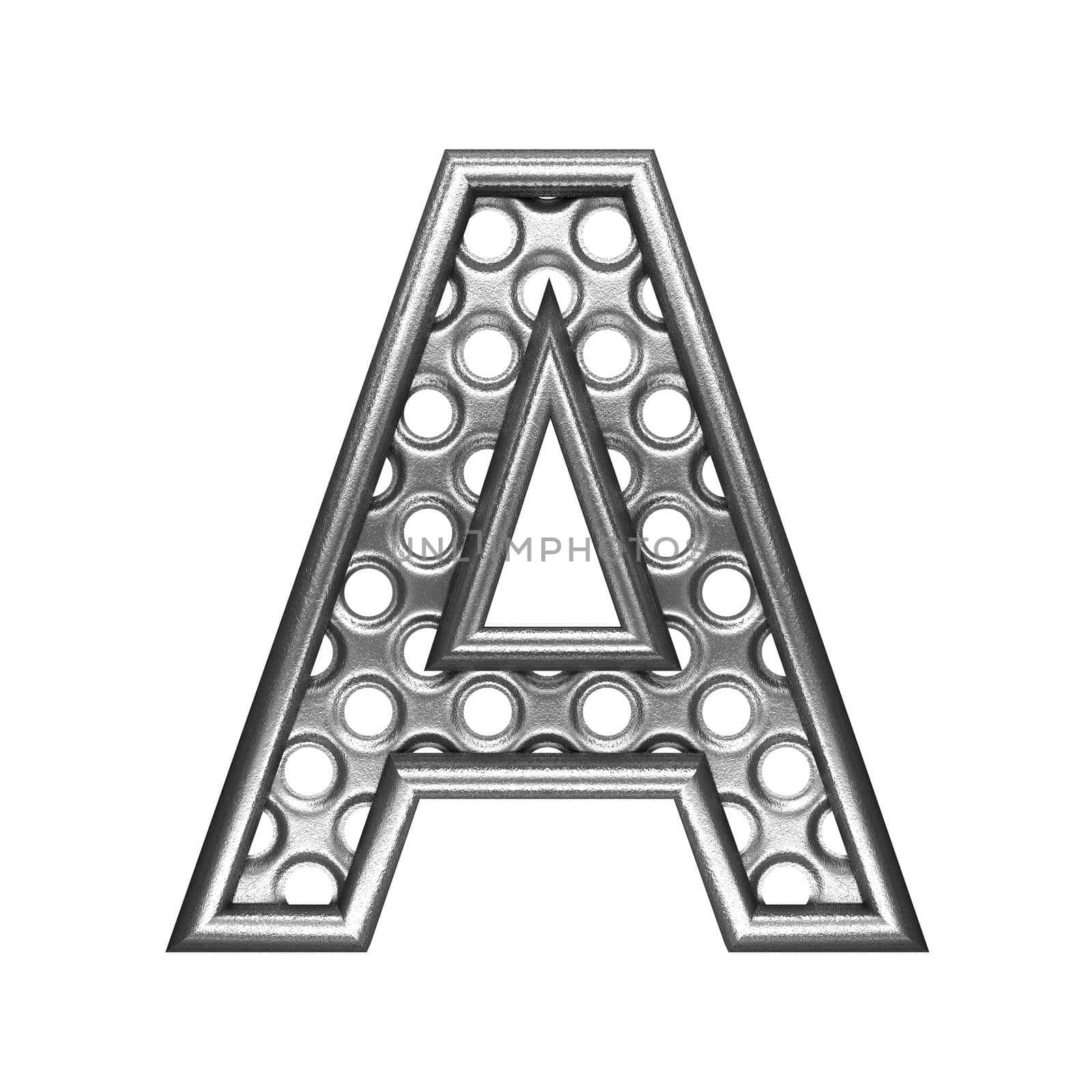 isolated metal figure