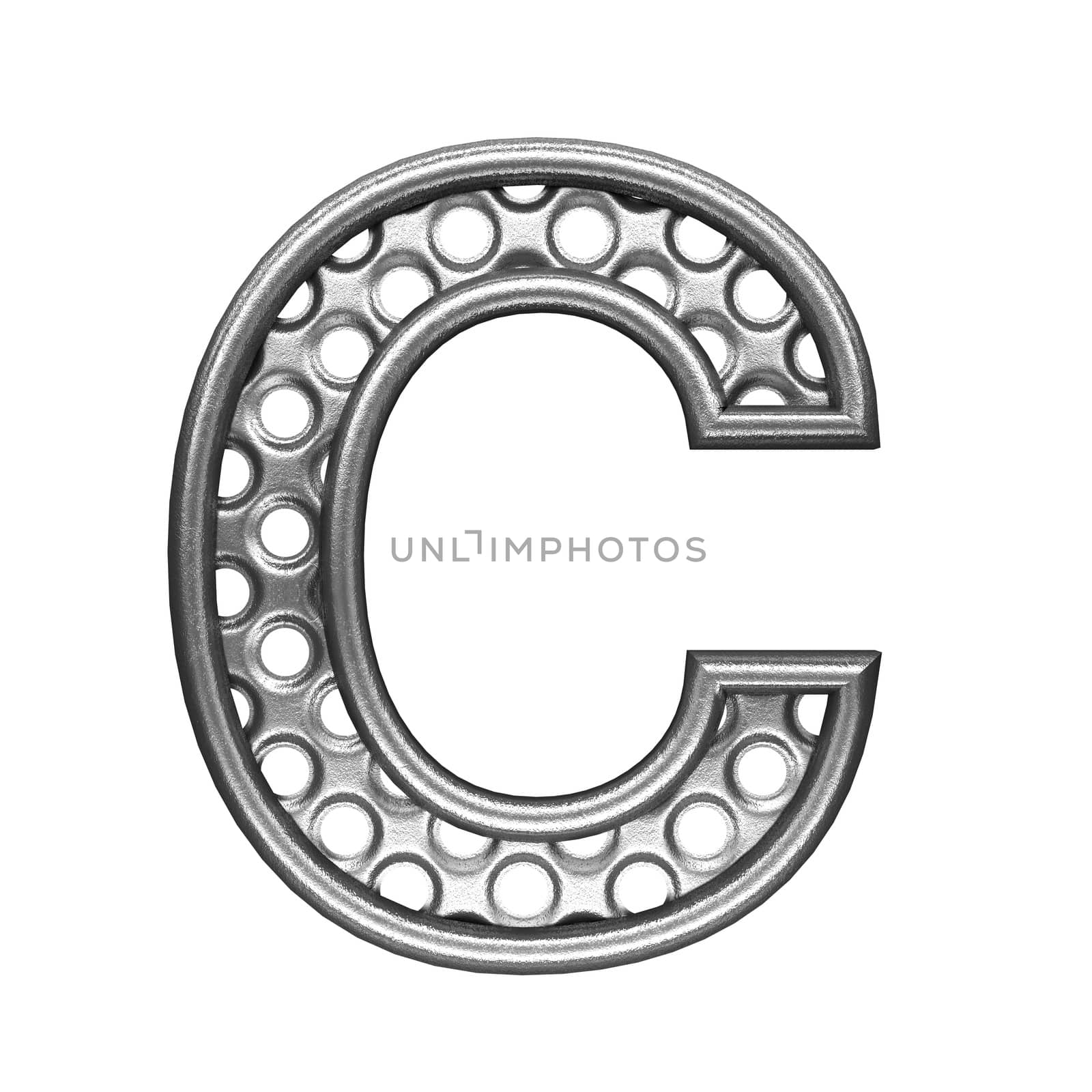isolated metal figure