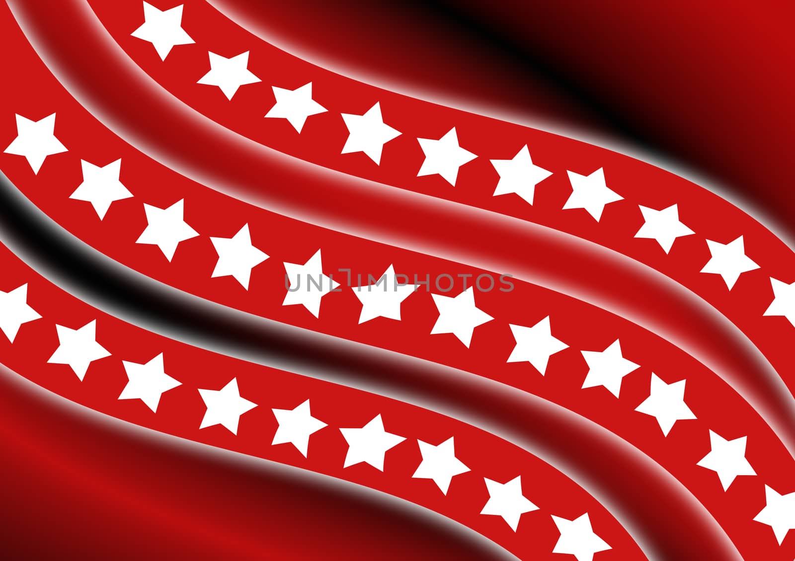 Flag, white star with red background