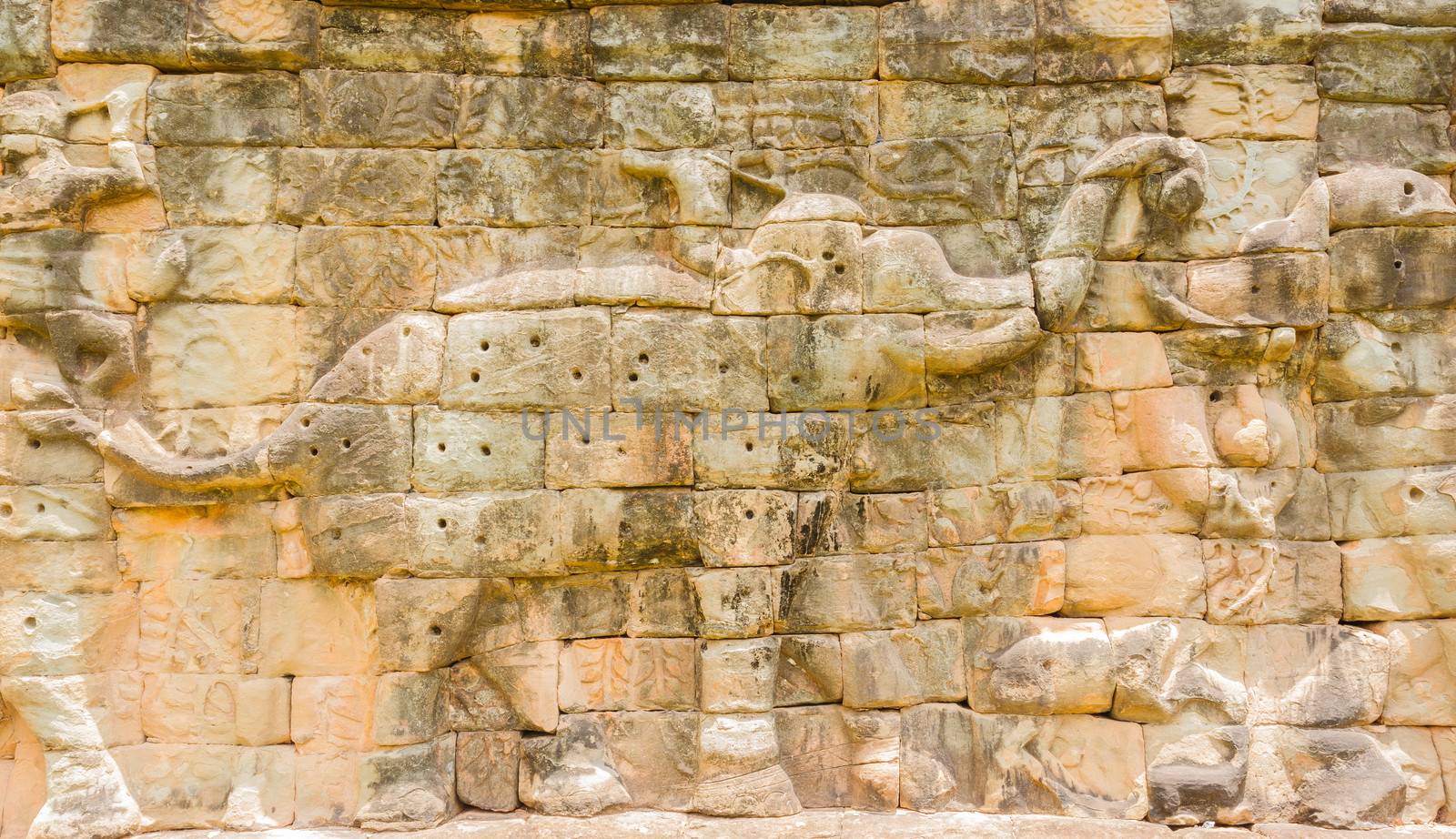 Terrace of the elephants, Angkor Thom, Siemreap