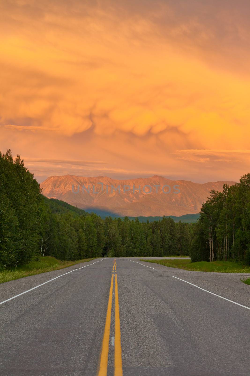 Liard River valley Alaska Highway BC Canada sunset by PiLens