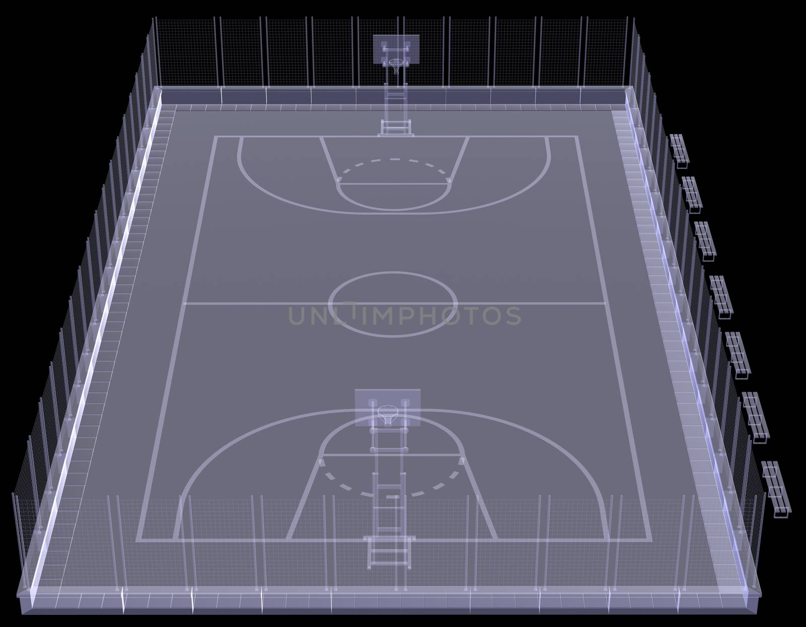 Basketball court. X-ray by cherezoff