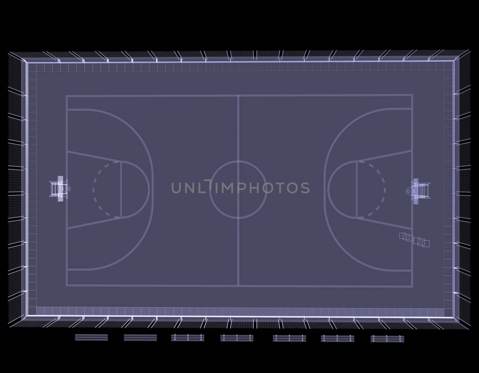 Basketball court. X-ray by cherezoff