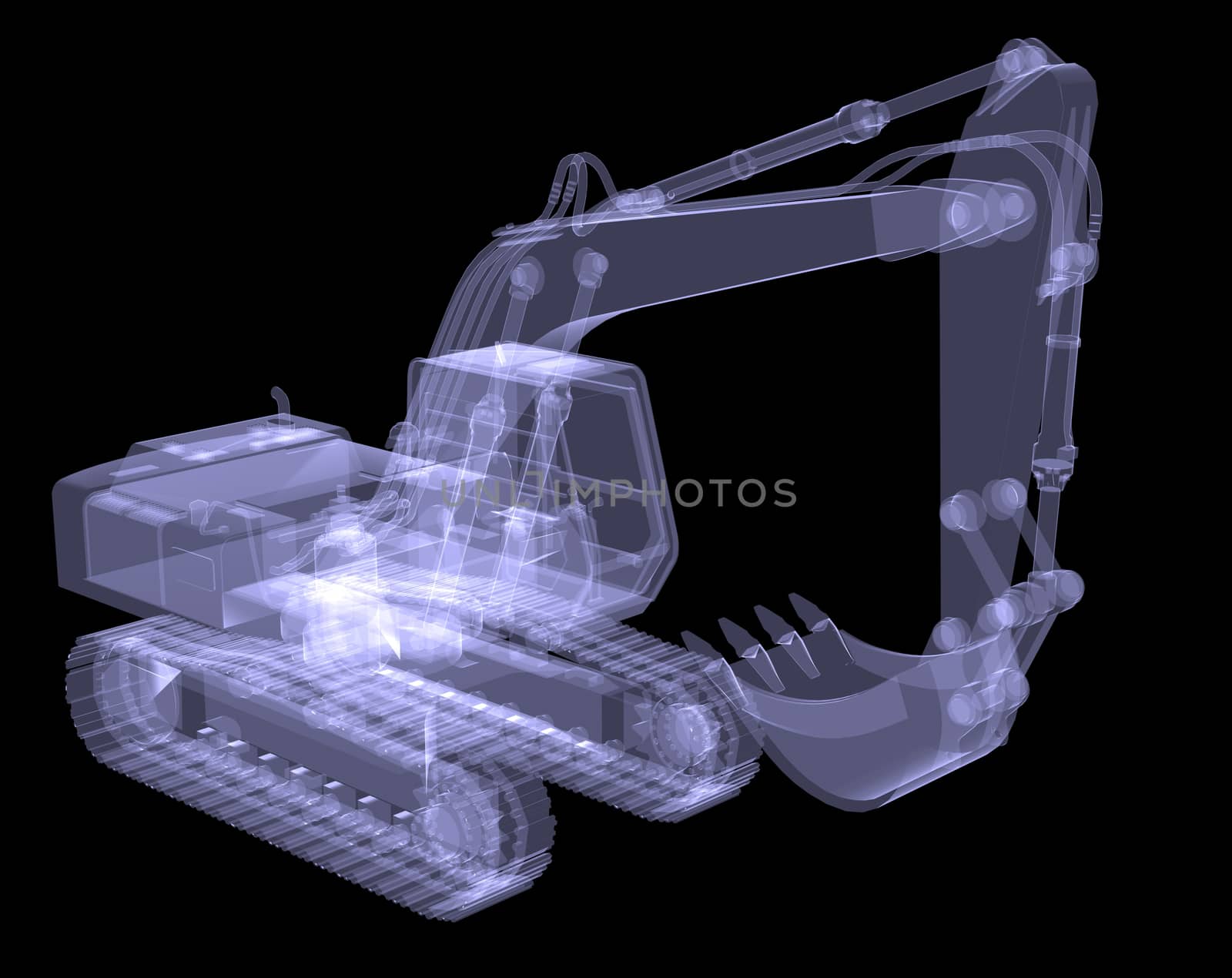 Excavator. X-ray by cherezoff