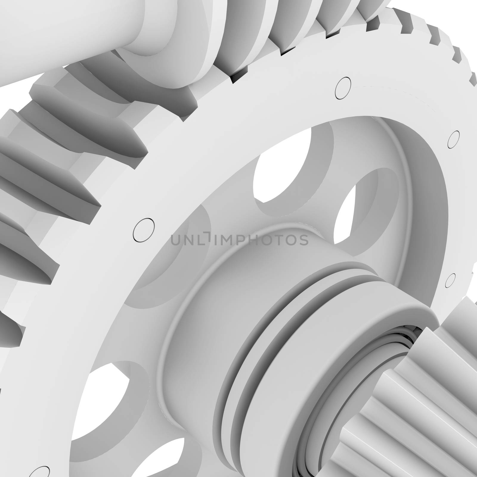 White shafts, gears and bearings by cherezoff