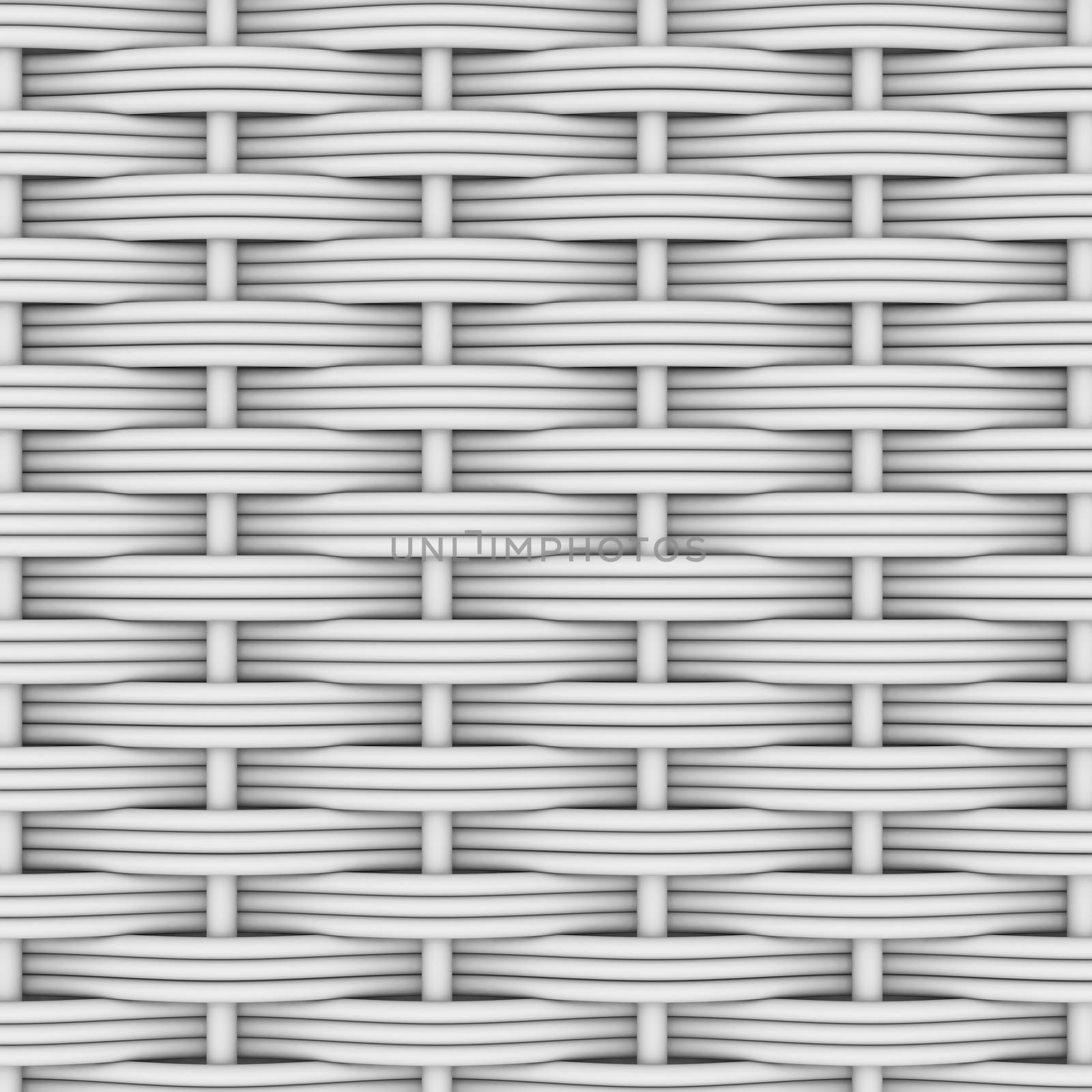 White woven rattan. Decor background. The 3d render