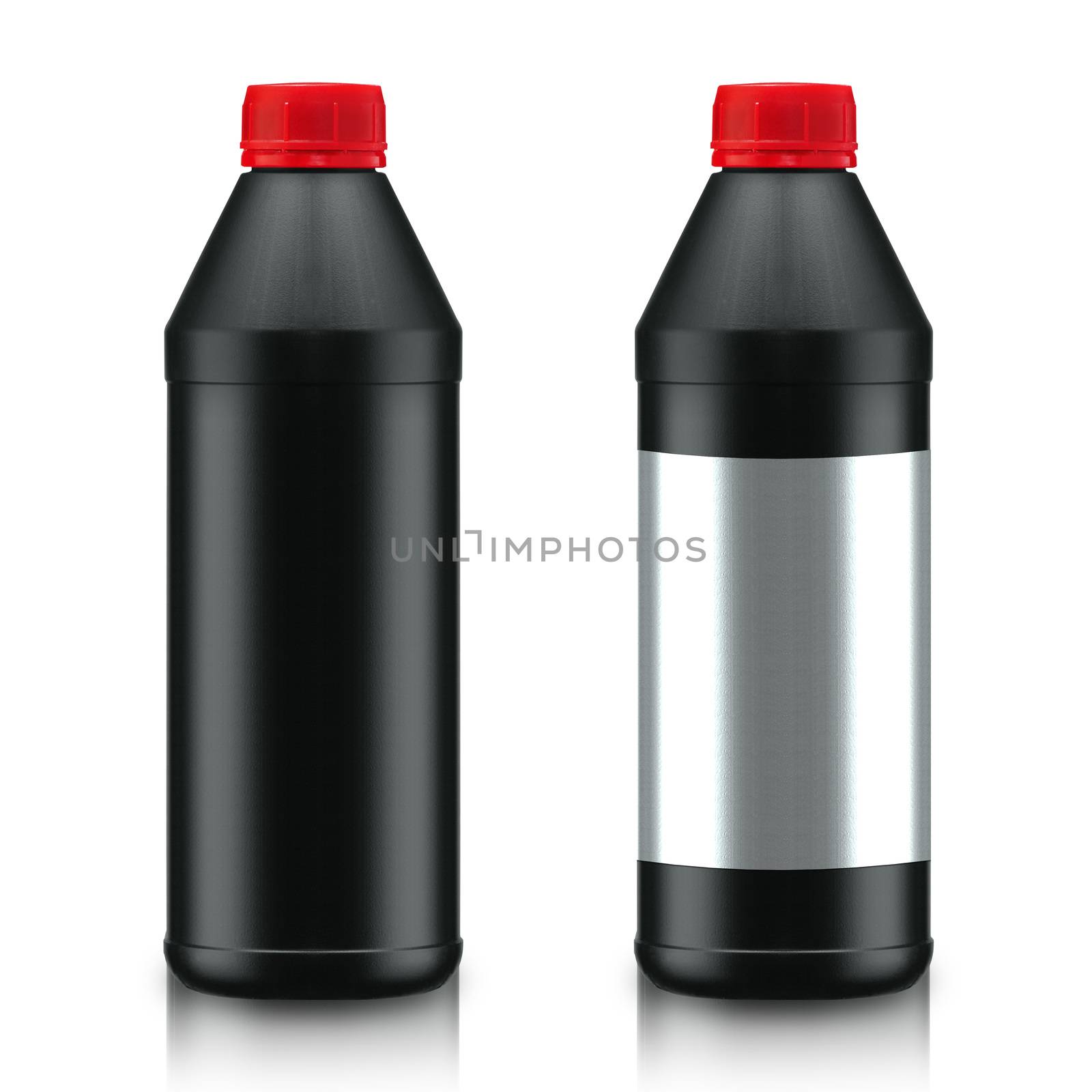 Black Oil Bottle isolated on white background. (with clipping work path)