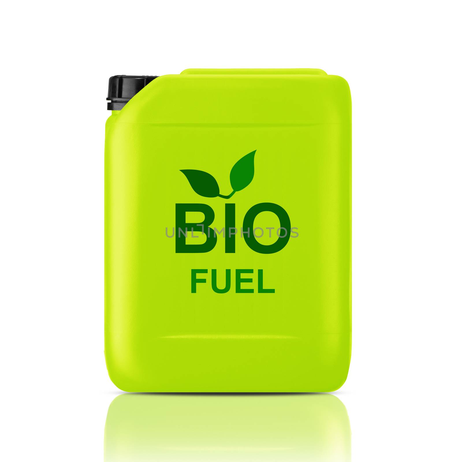 Green Gallon of bio fuel, environment conceptual design. (with clipping work path)