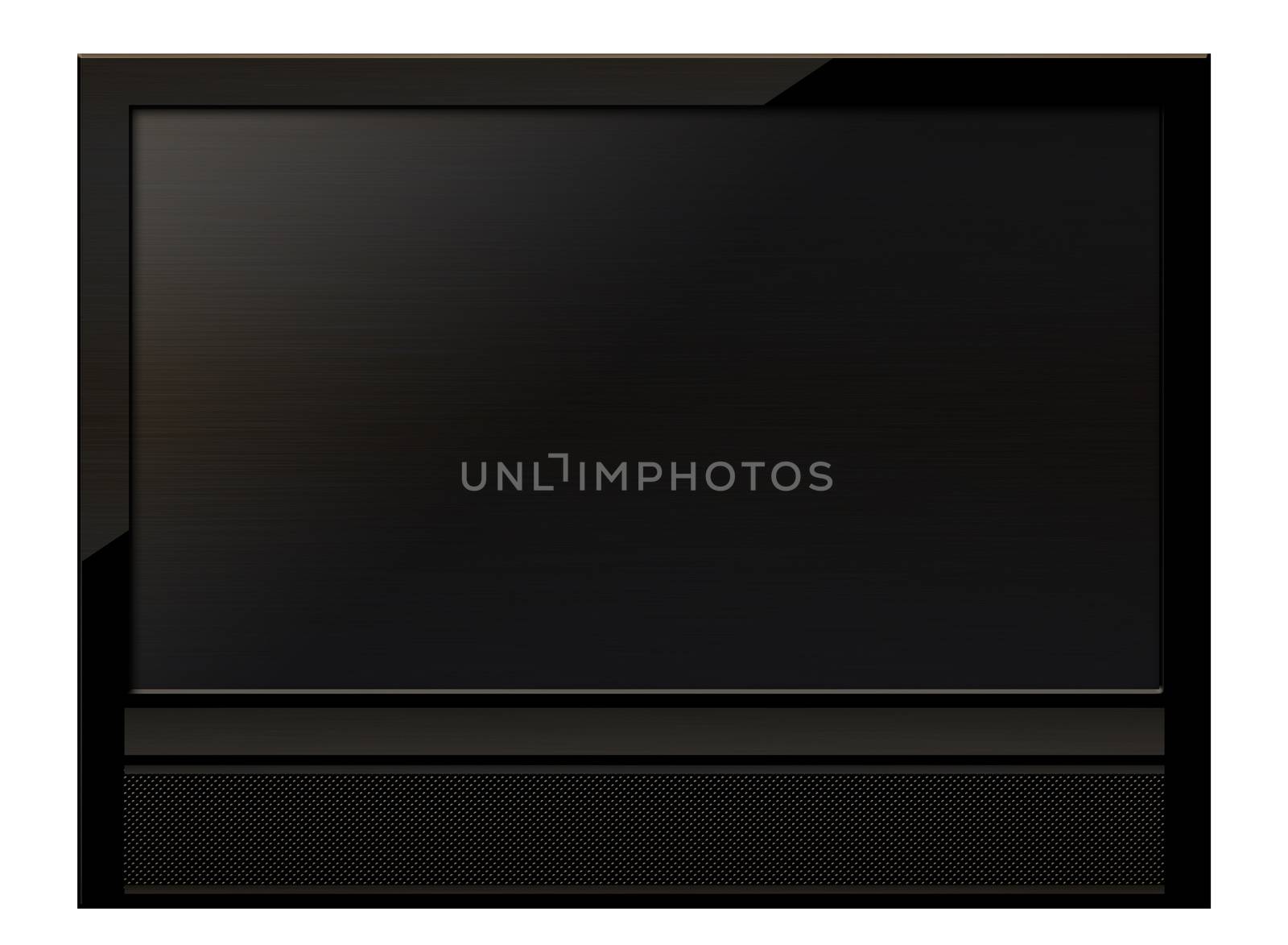 Black LCD tv screen hanging on a wall . (with clipping work path)