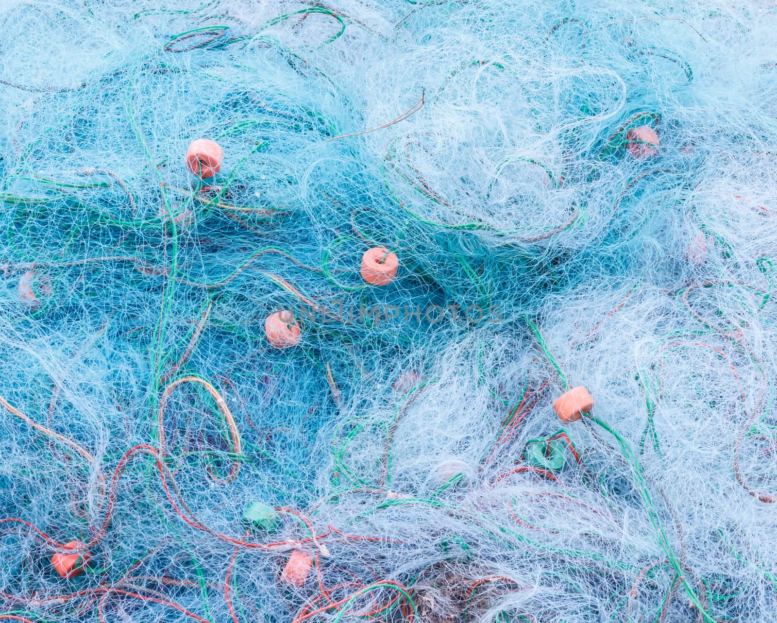 Fishing nets and ropes