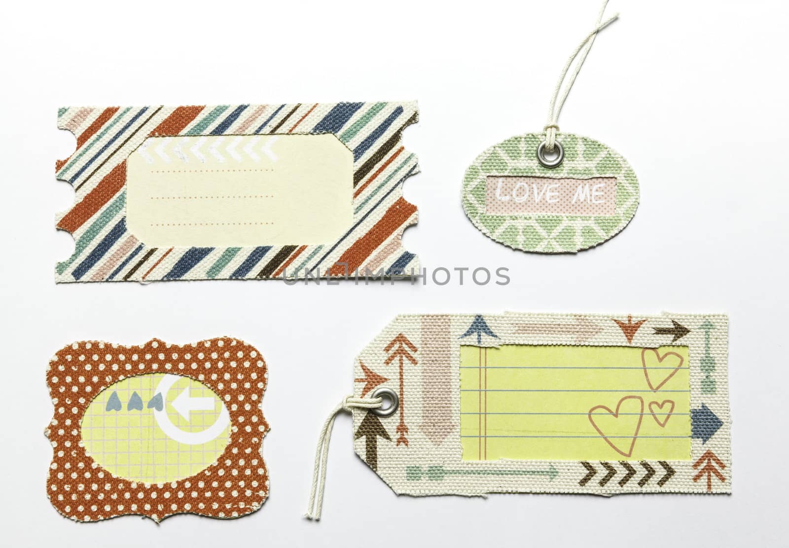 retro textile tag