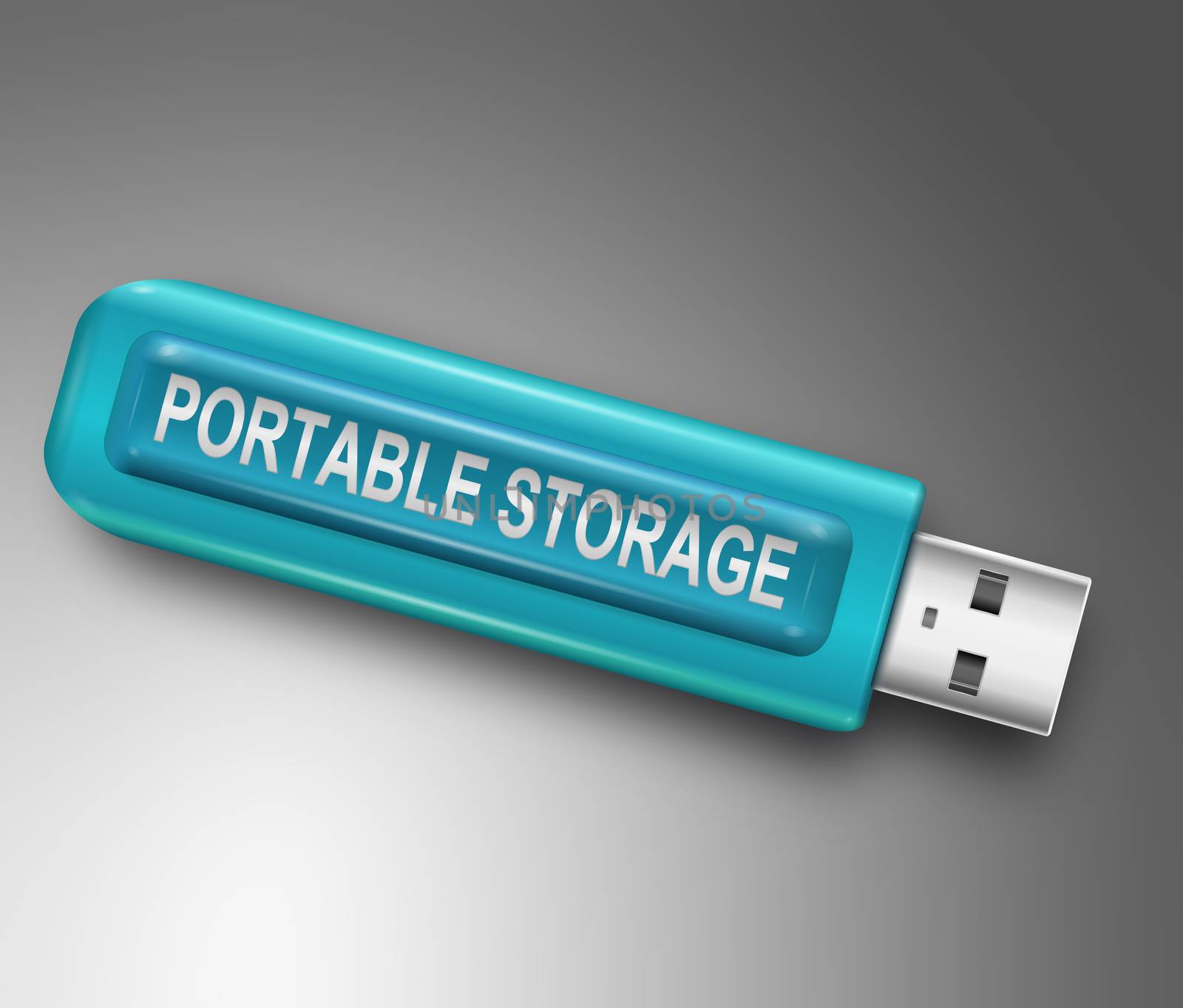 Illustration depicting a usb flash drive with a portable storage concept.
