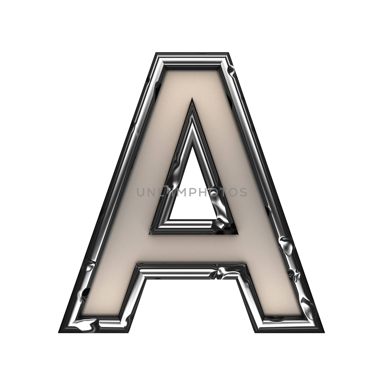 isolated metal figure