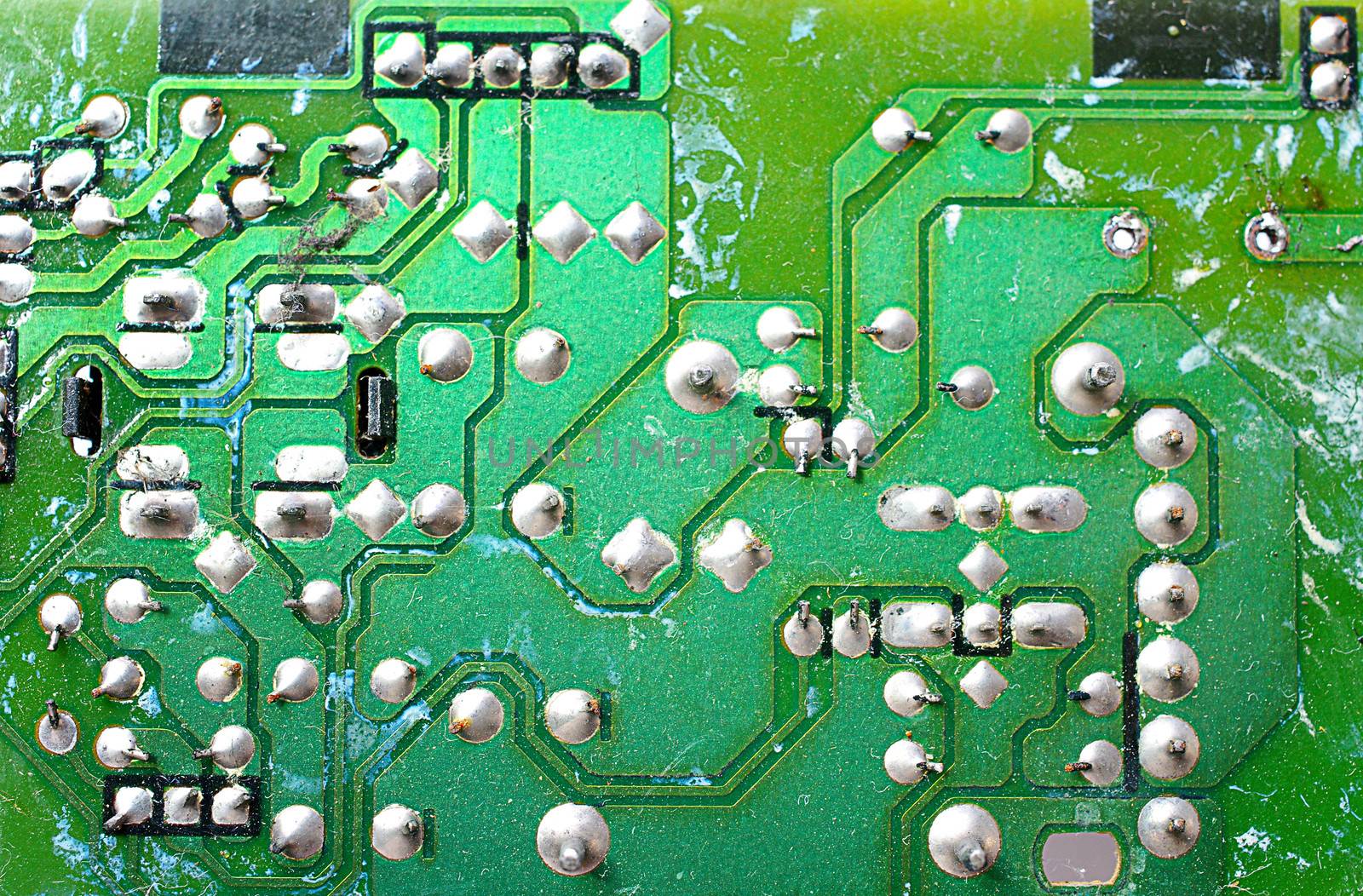 Computer board close up background
