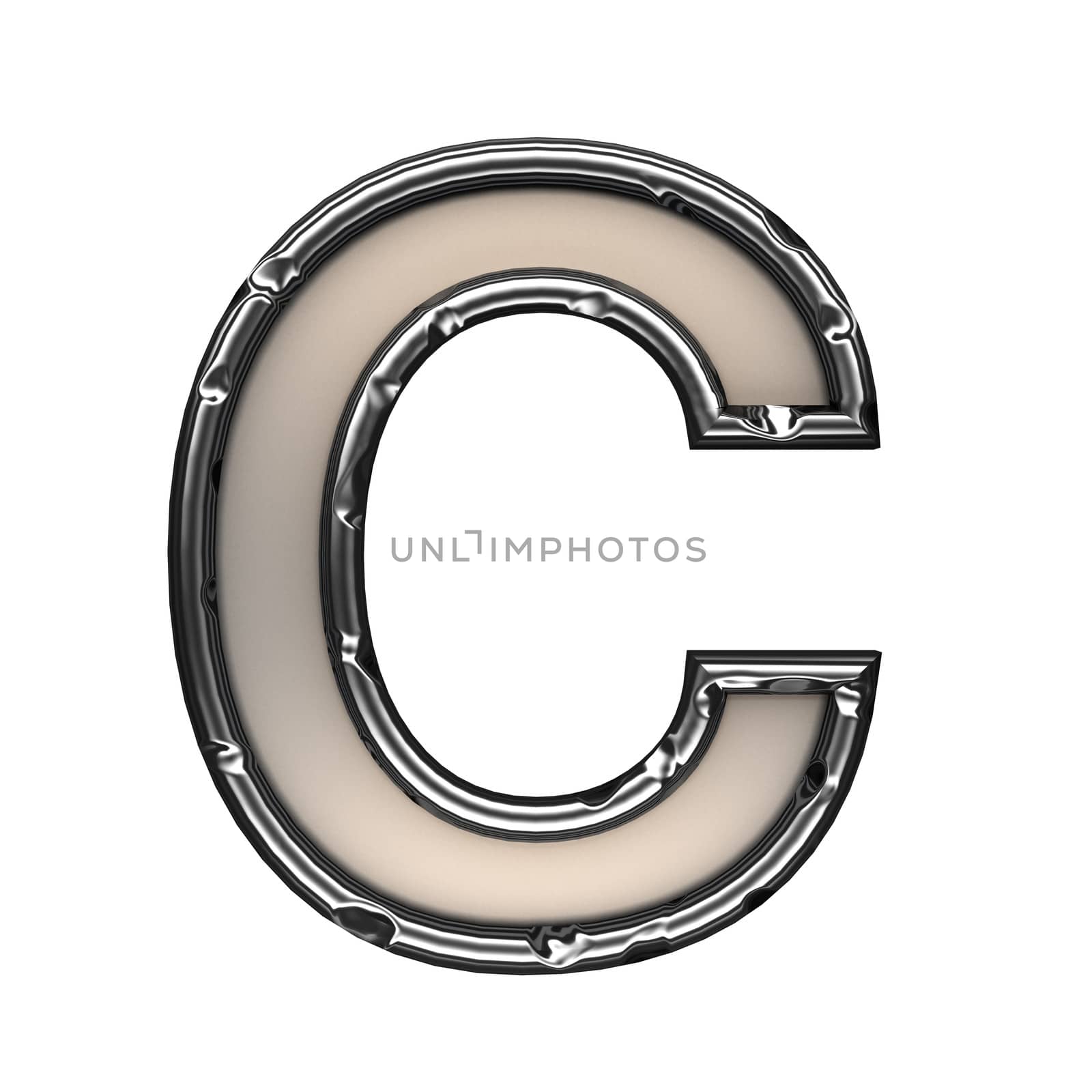 isolated metal figure