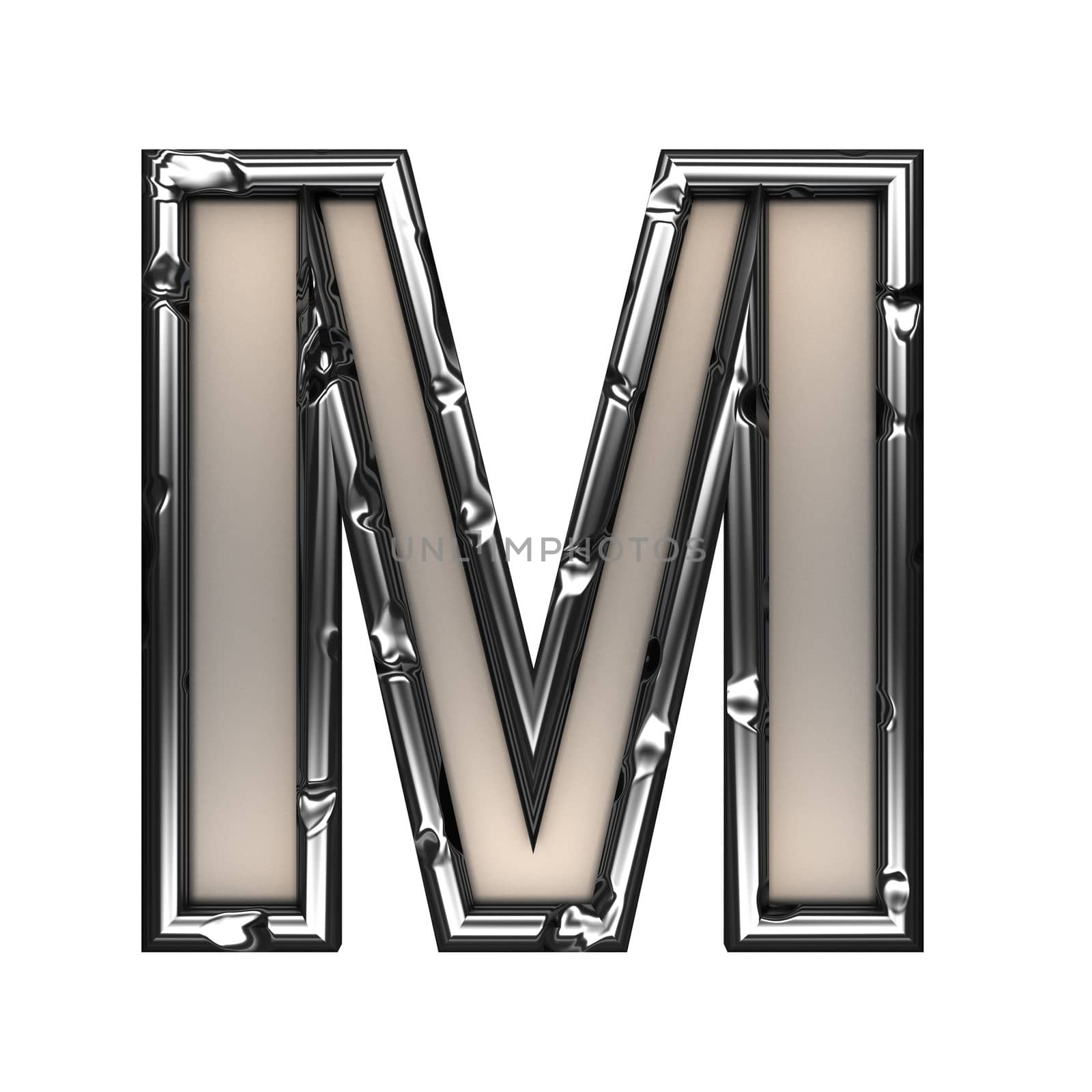 isolated metal figure