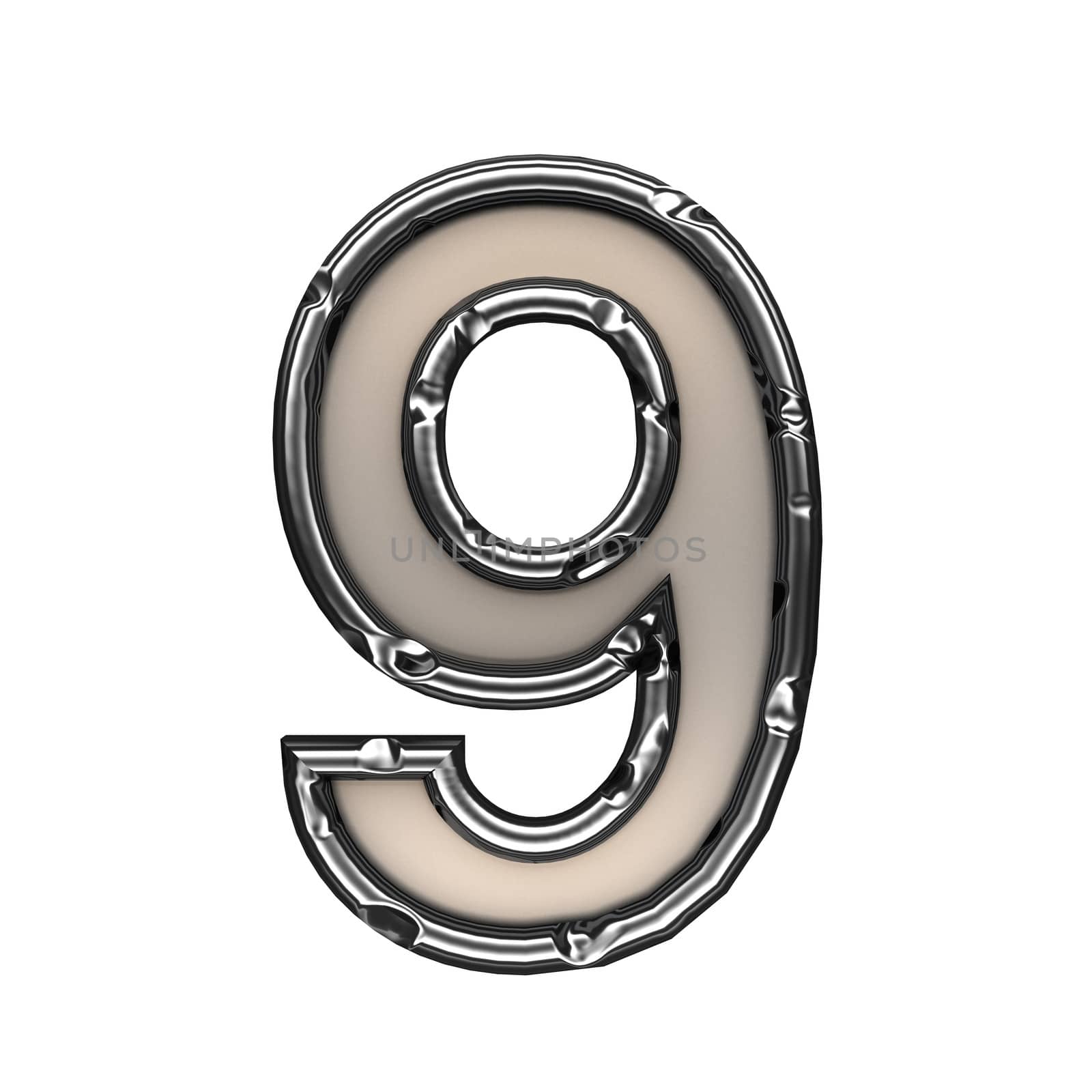 isolated metal figure