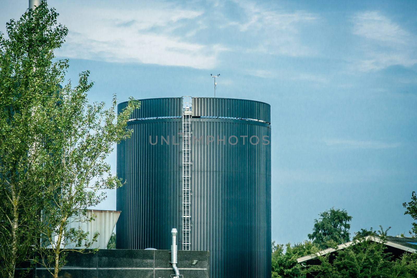 Big silo in nature inviroment