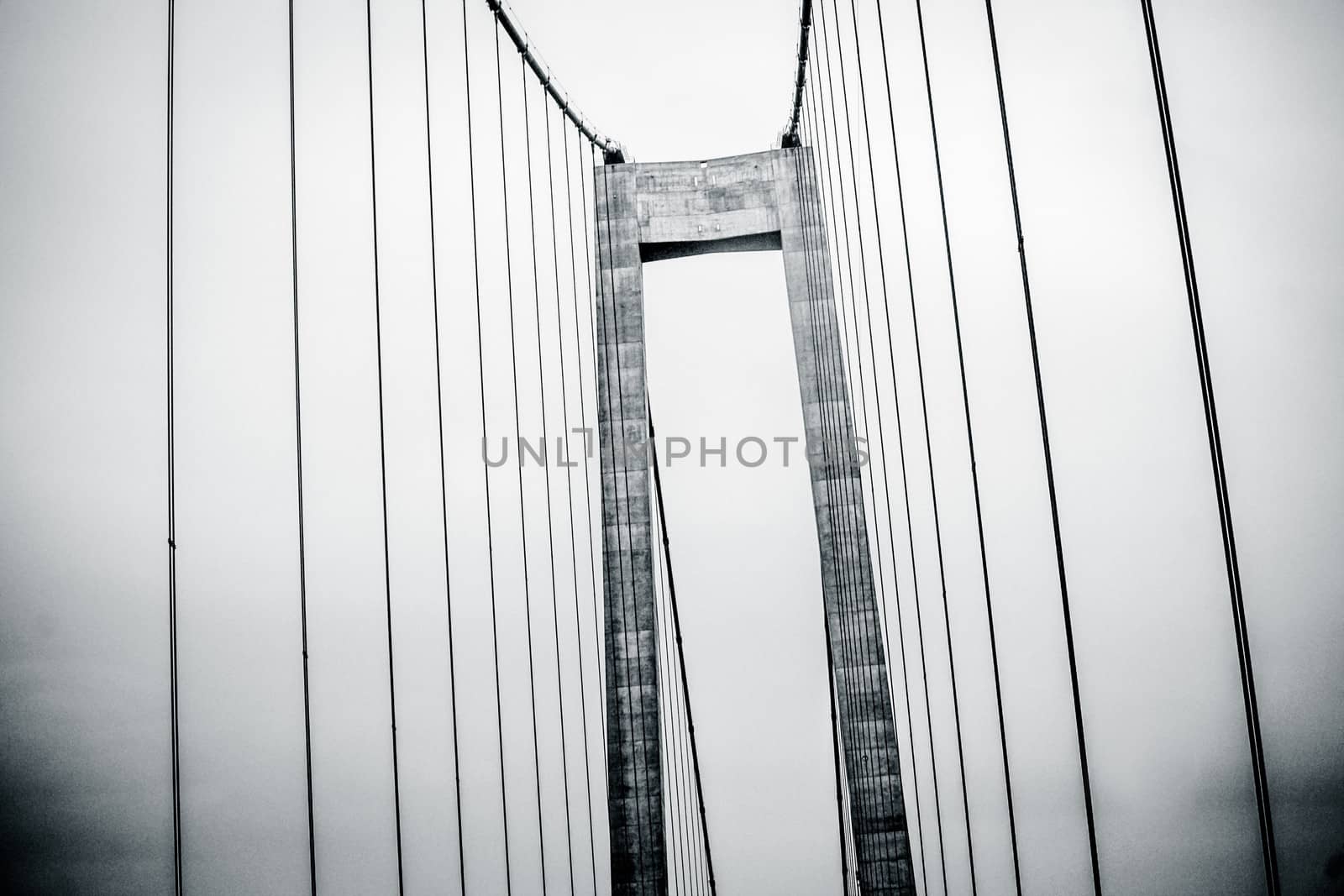 Big bridge perspective in black and white