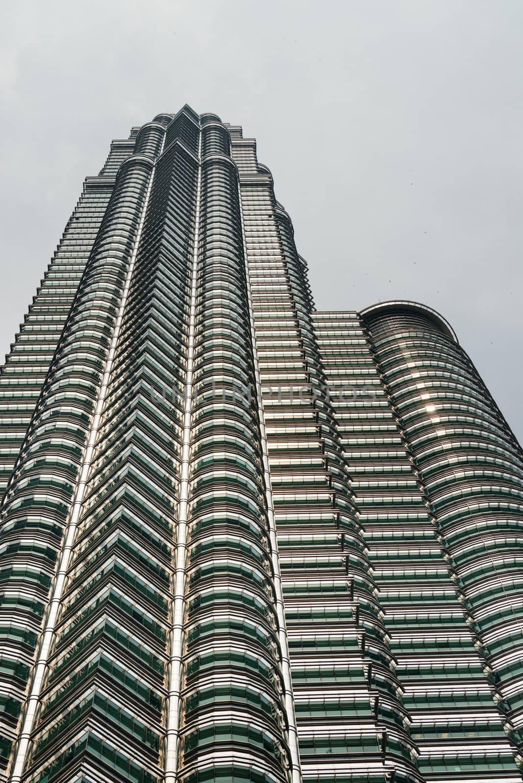 Metal and glass modern high building skyscraper