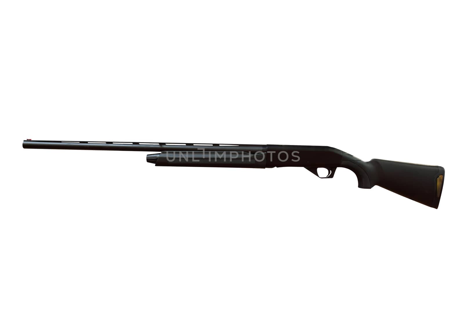 black shotgun isolated on white background 