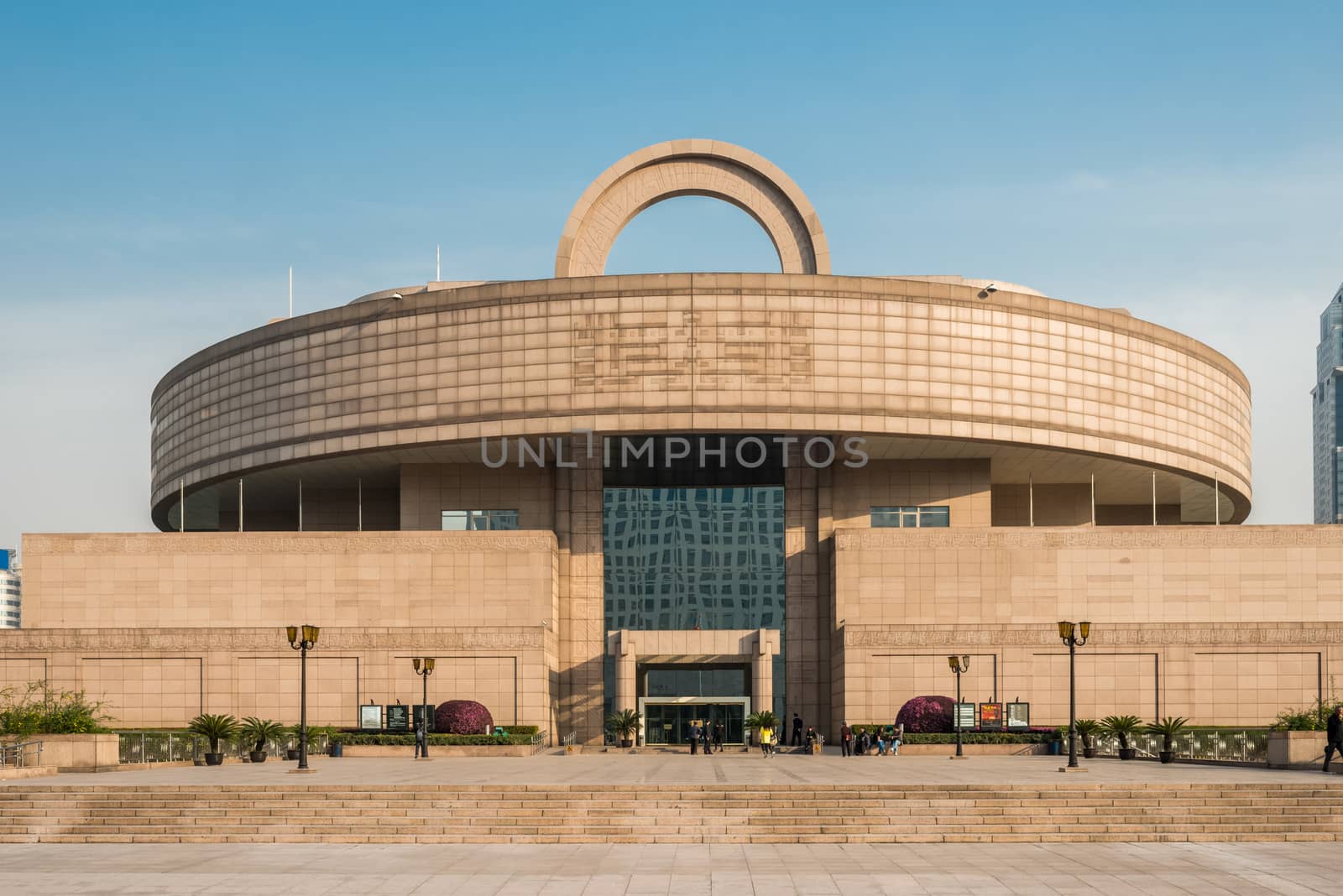 Shanghai, China - April 7, 2013: shanghai museum on people square  at the city of Shanghai in China on april 7th, 2013