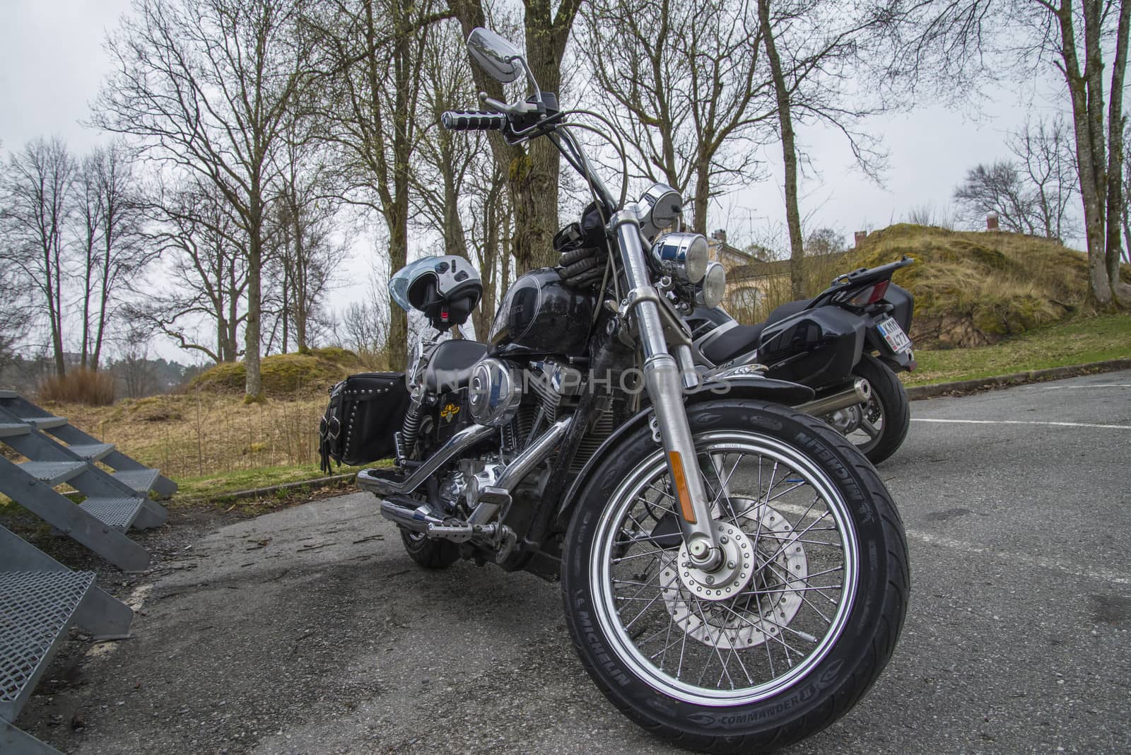 Every year in May there is a motorcycle meeting at Fredriksten fortress in Halden, Norway. In this photo Harley Davidson