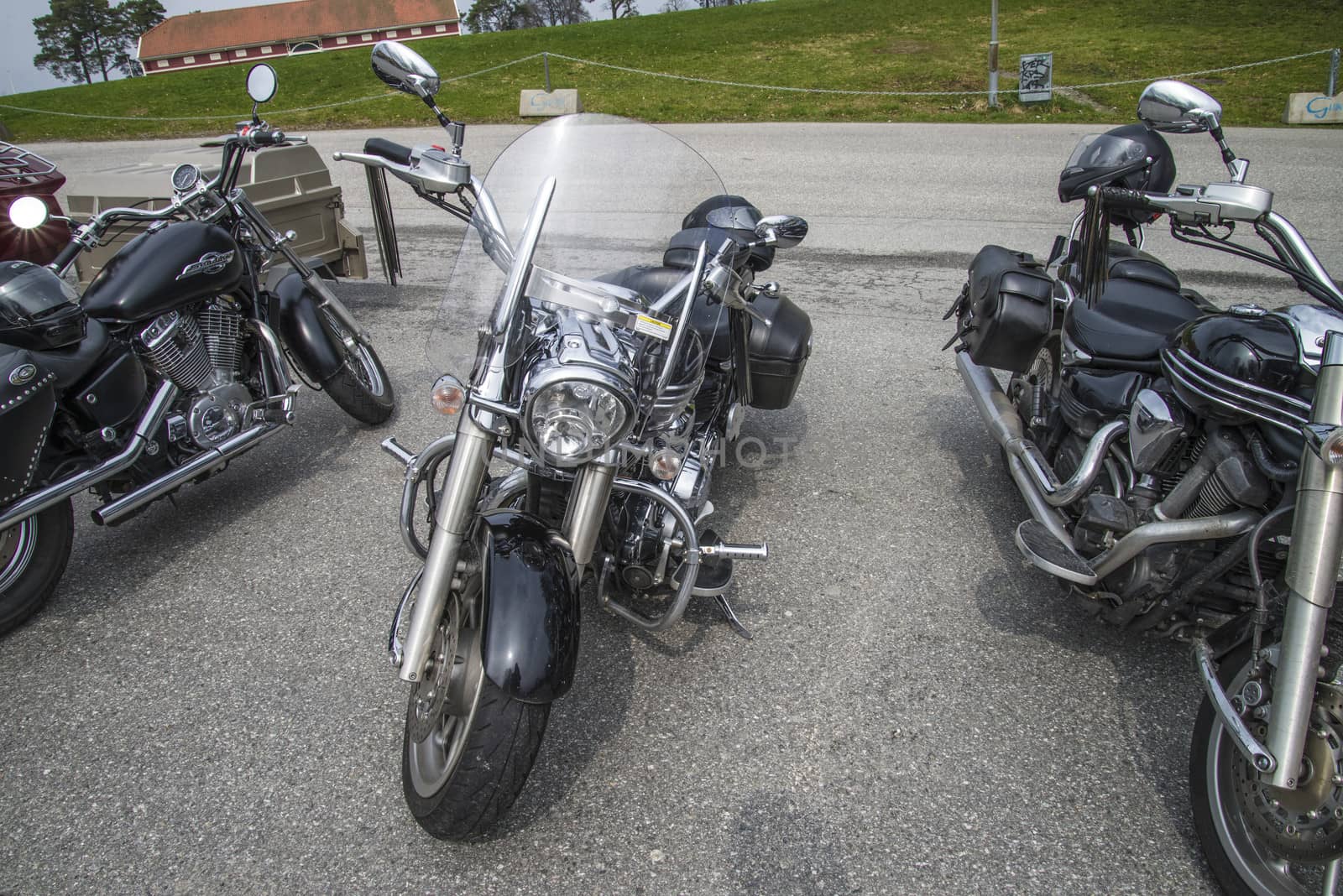 Every year in May there is a motorcycle meeting at Fredriksten fortress in Halden, Norway. In this photo, Yamaha Roadliner