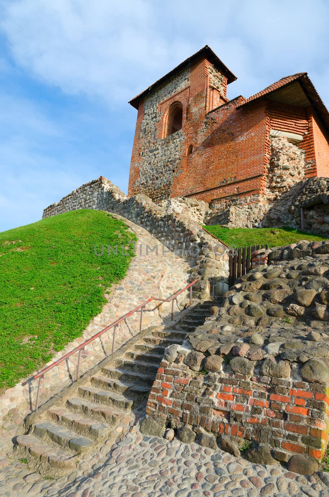 Gediminas castle in Vilnius. Fortification construction. Lithuania.