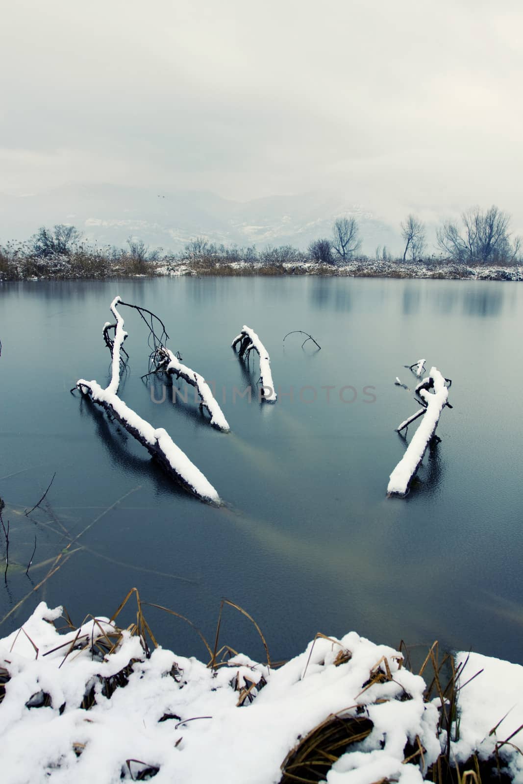 Frozen lake