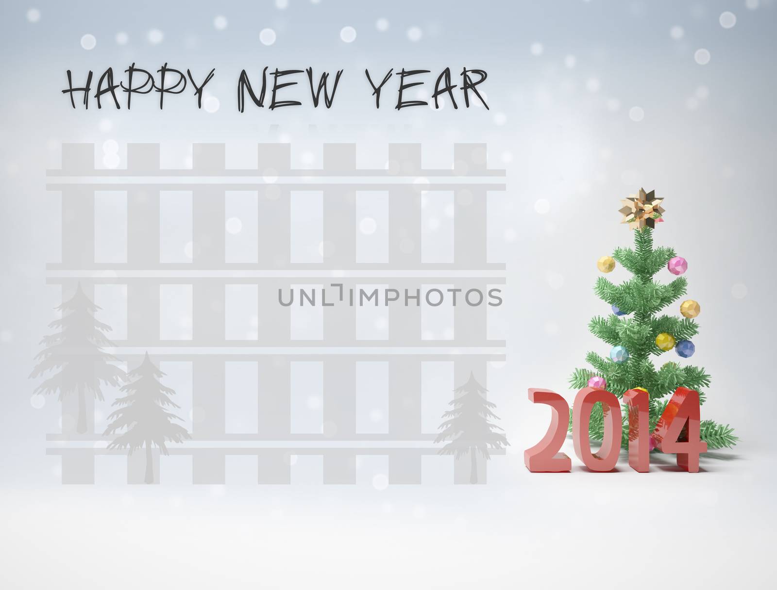 Happy new year 2014 cards by apichart