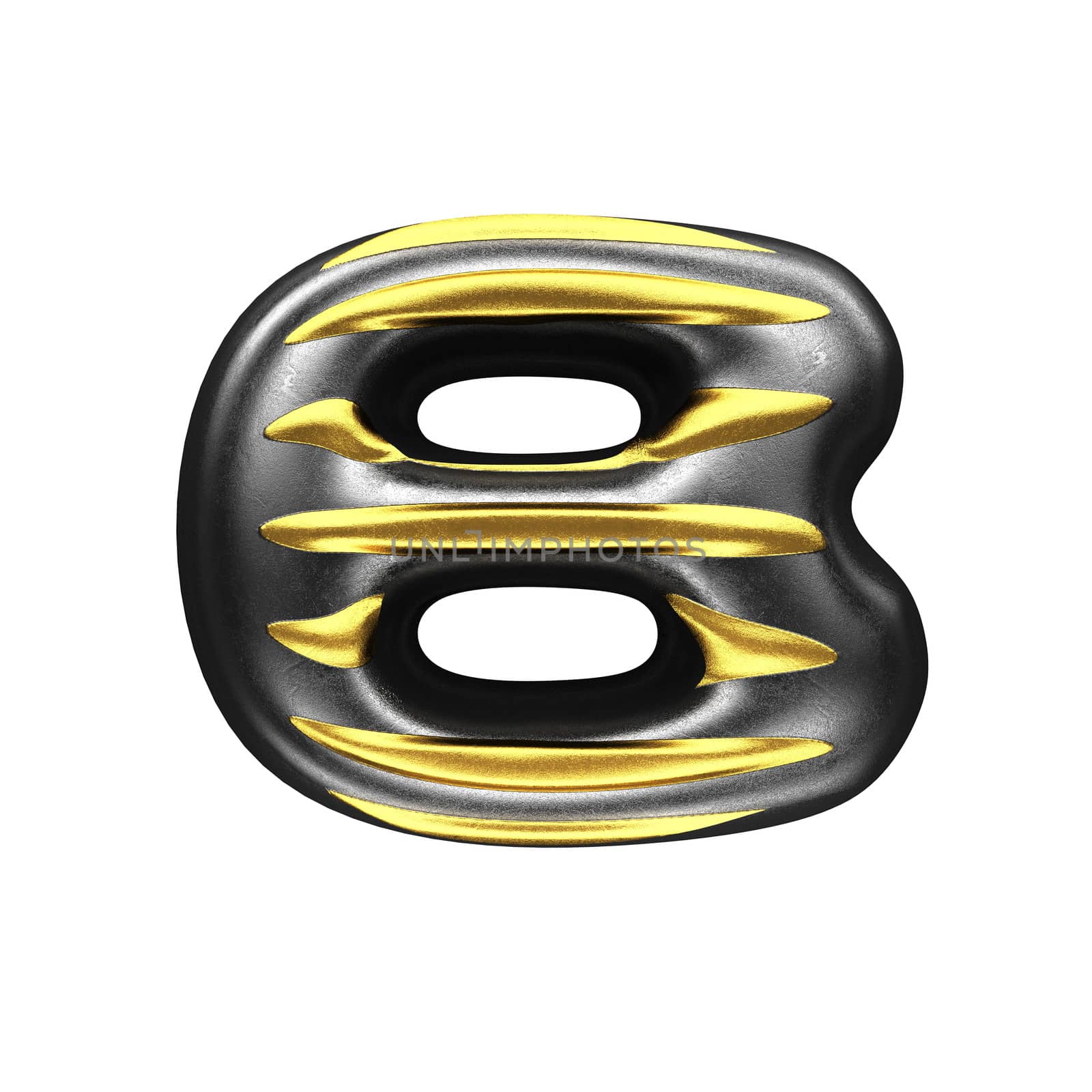 isolated silver figure with gold