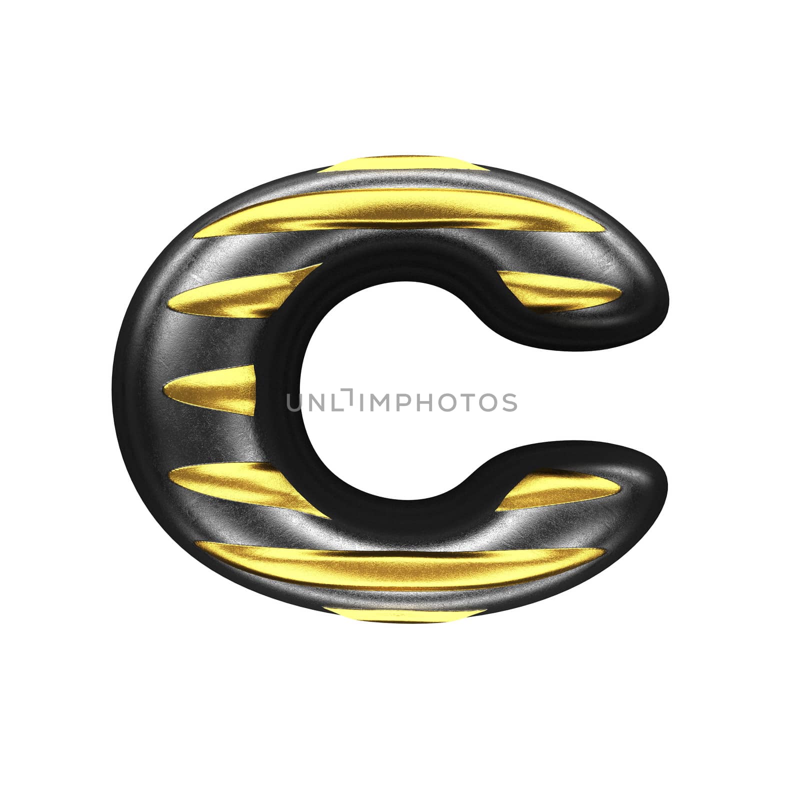 isolated silver figure with gold