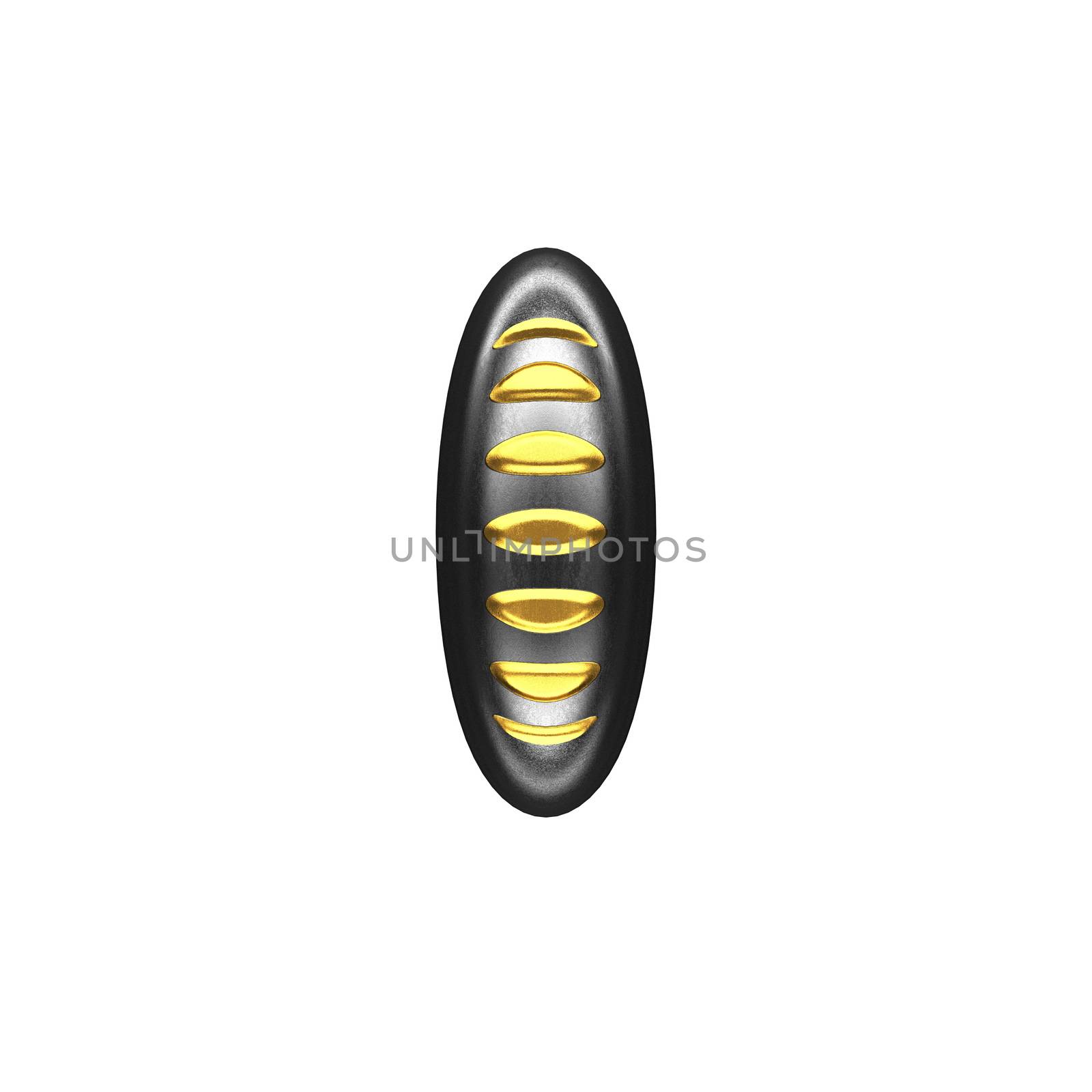 isolated silver figure with gold