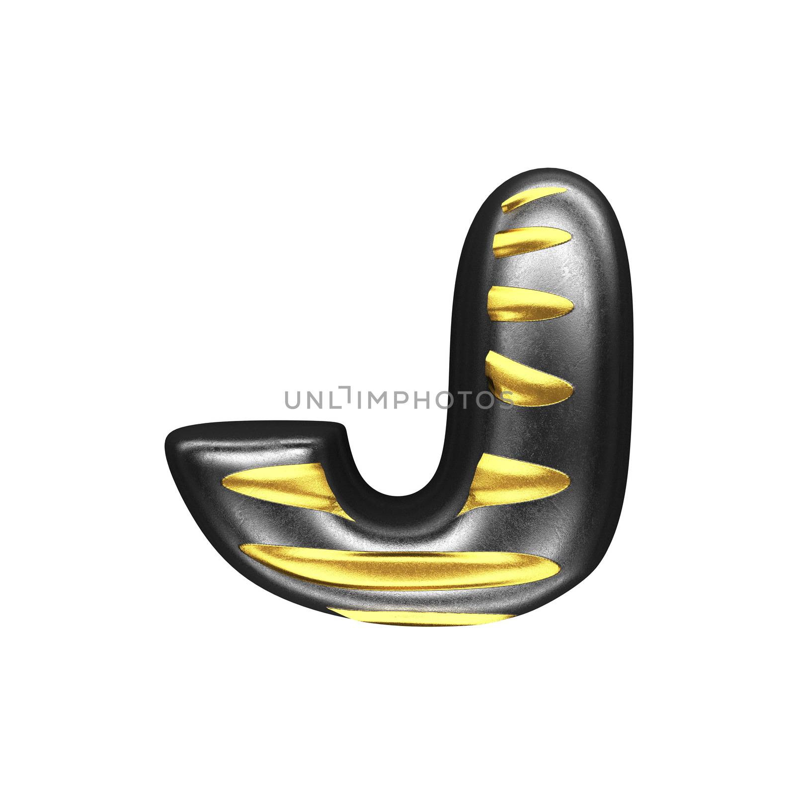 isolated silver figure with gold