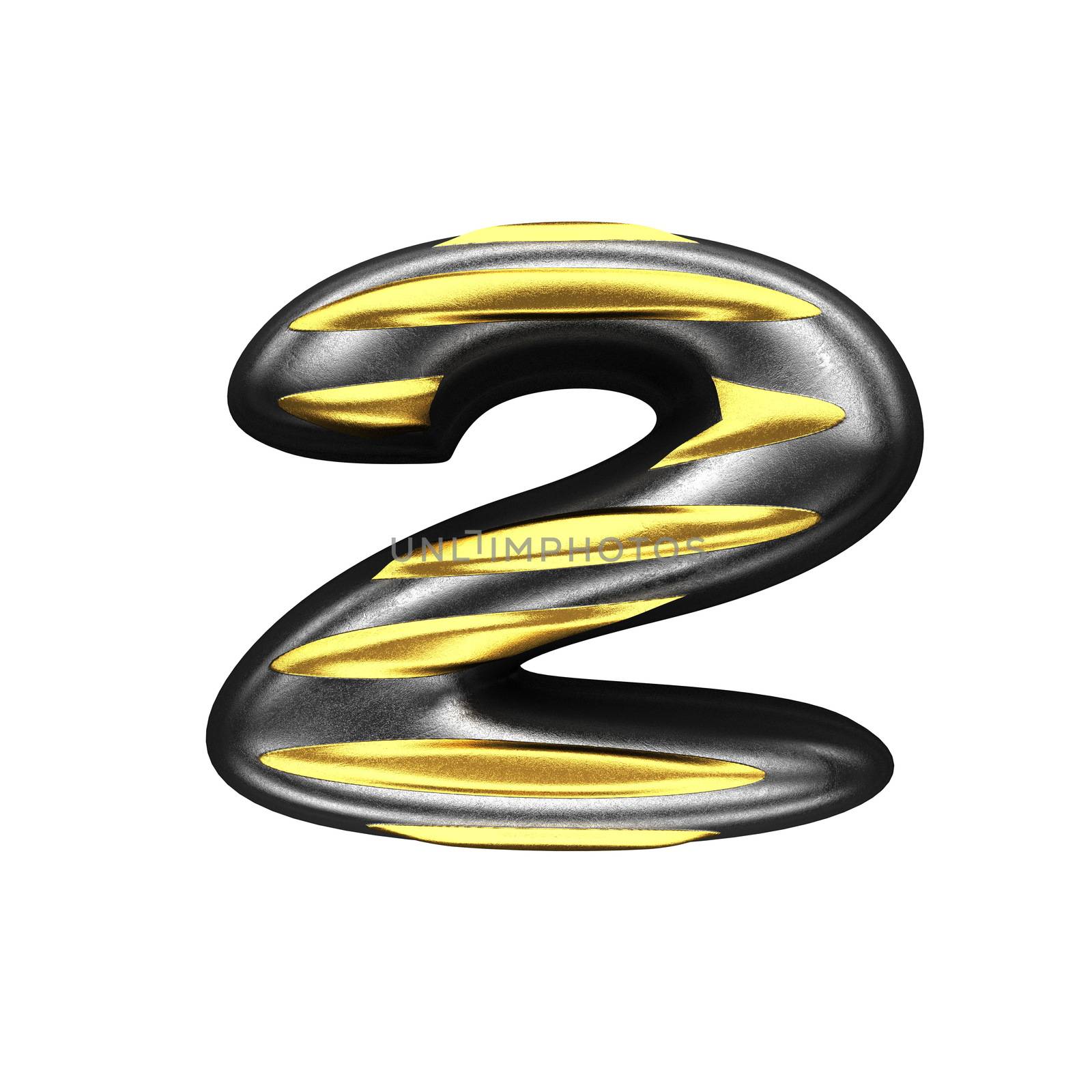 isolated silver figure with gold