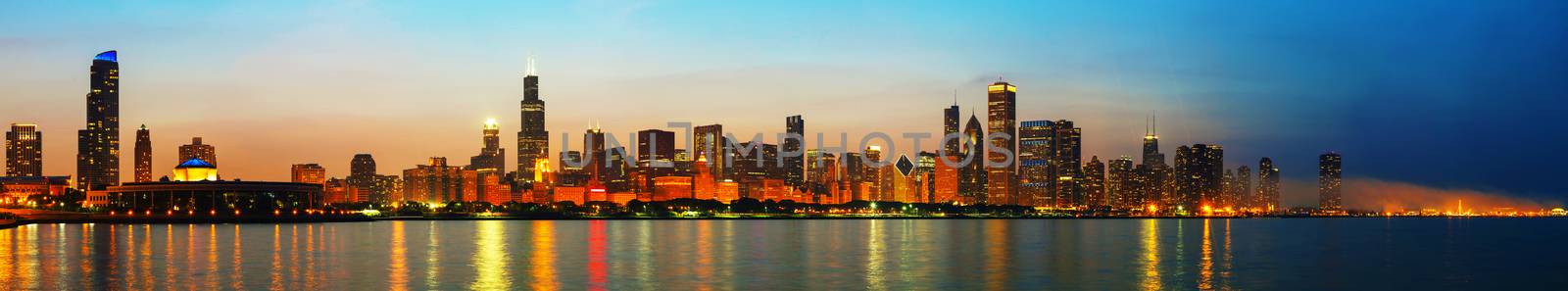 Chicago downtown cityscape panorama by AndreyKr