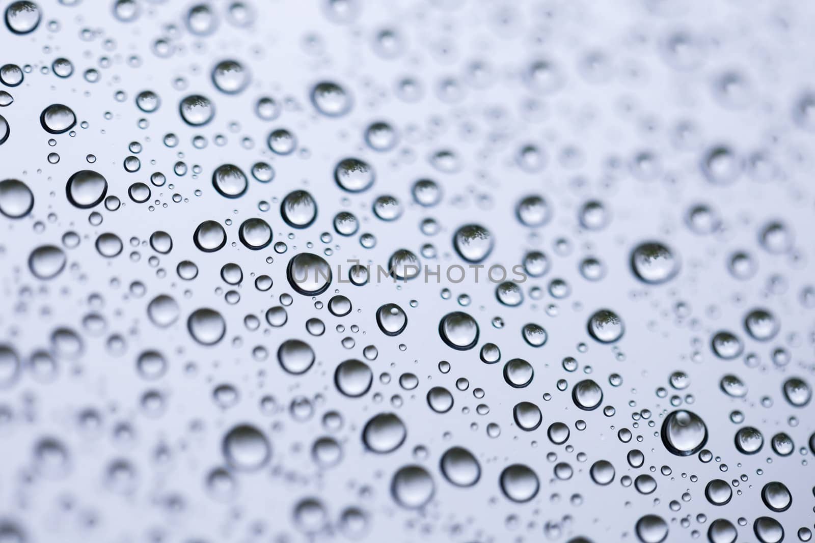 Rain water drops  on window glass