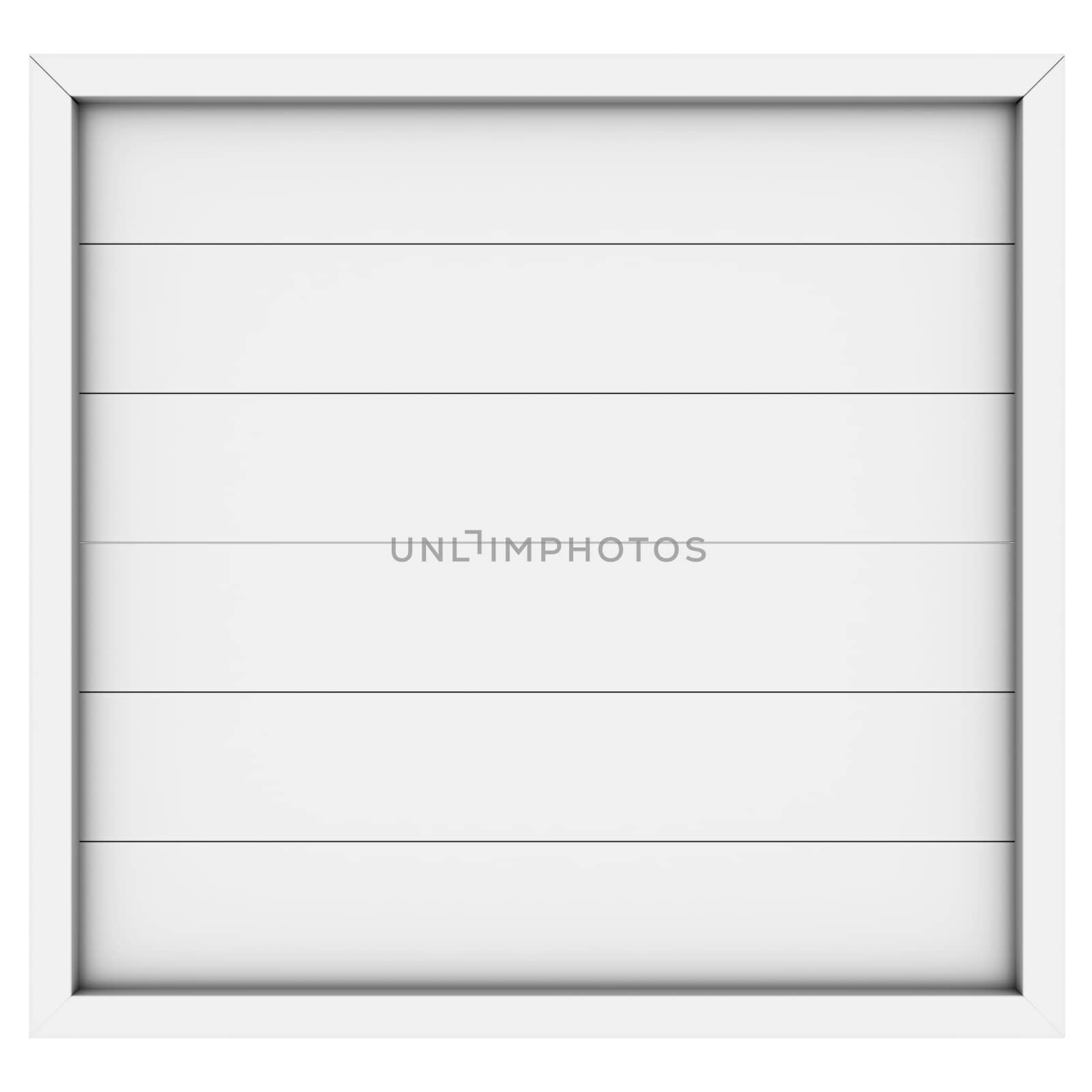 White billboard. 3d render isolated on white background