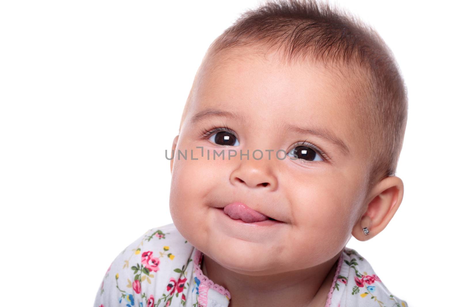 portrait of a beautiful baby smiling