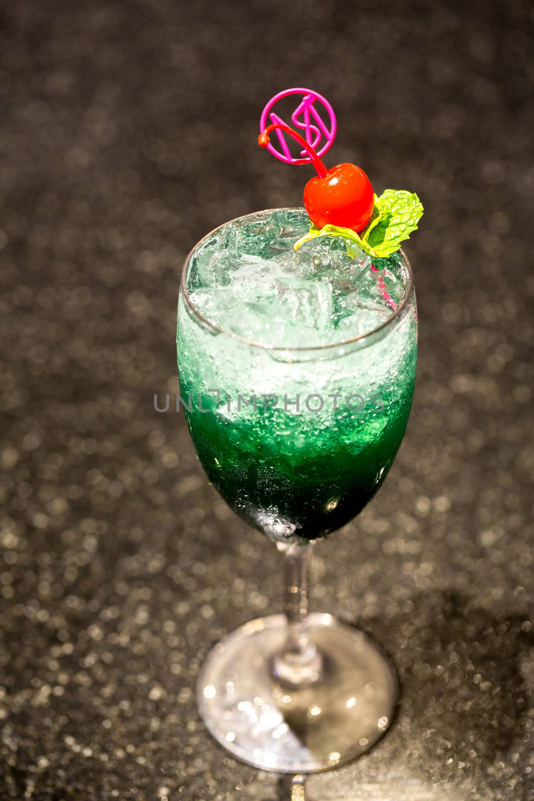 cup of Iced Cocktail on table
