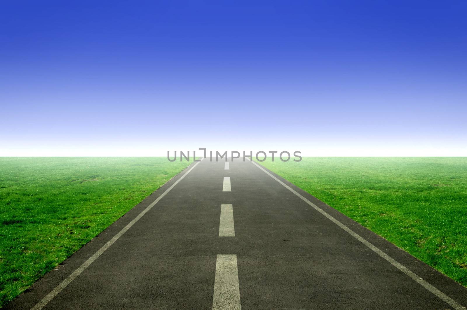 Open road leading towards the horizon 