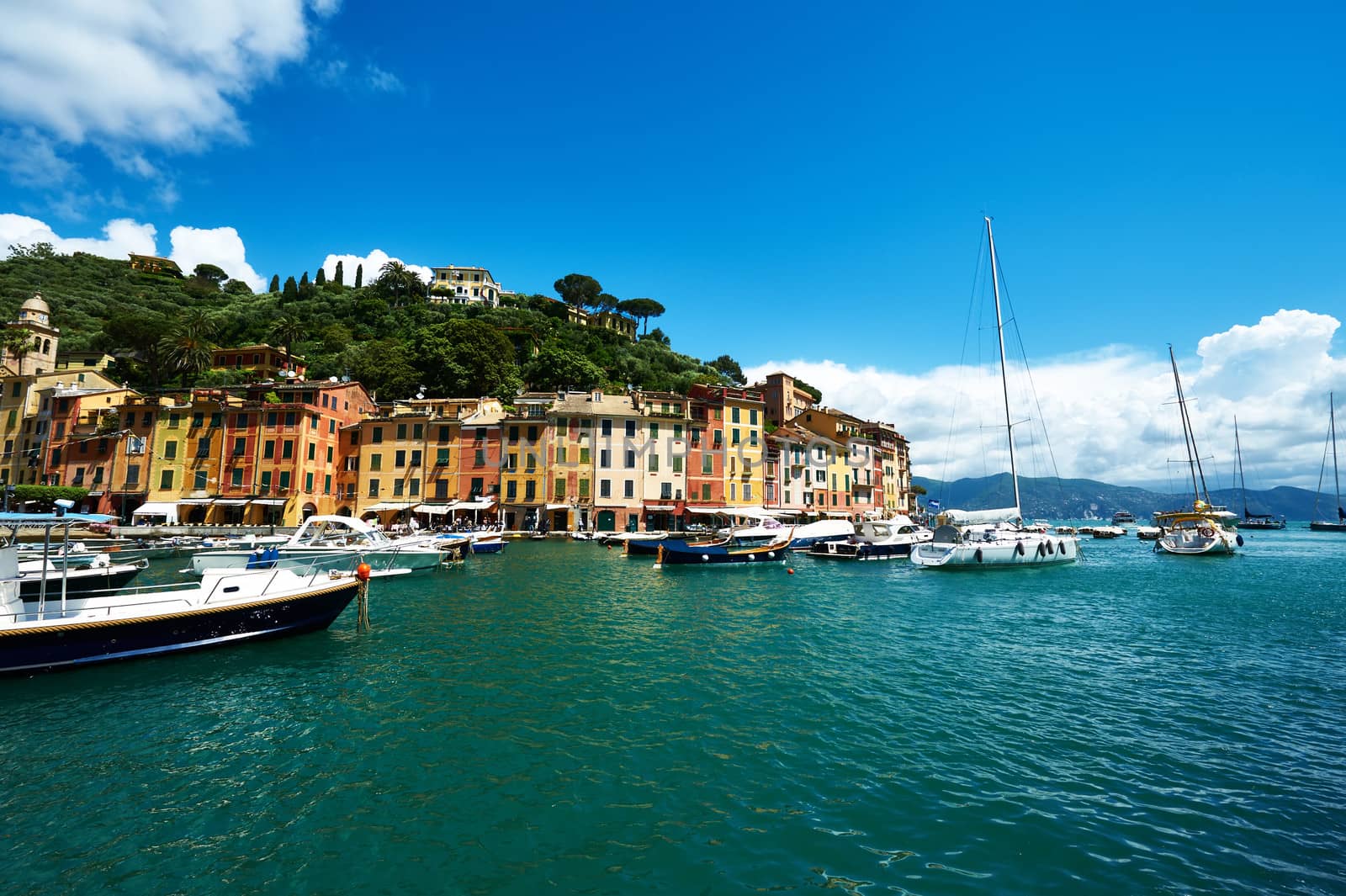 Portofino village on Ligurian coast in Italy