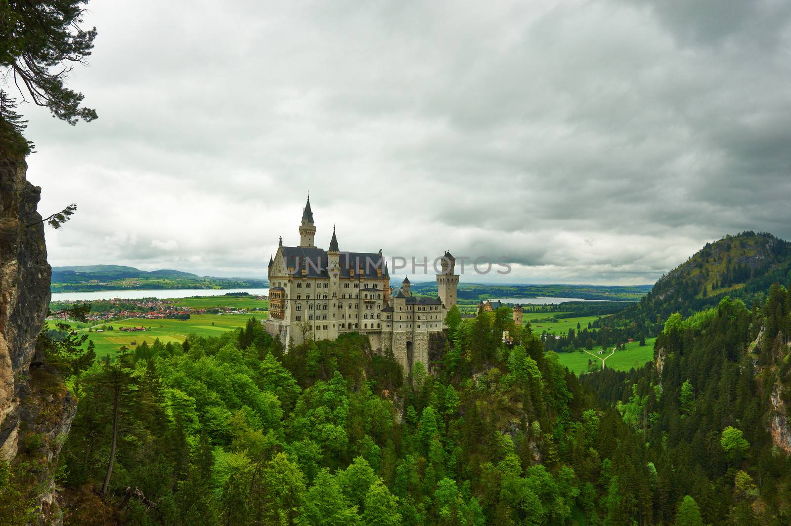 The castle of Neuschwanstein in Germany by haveseen