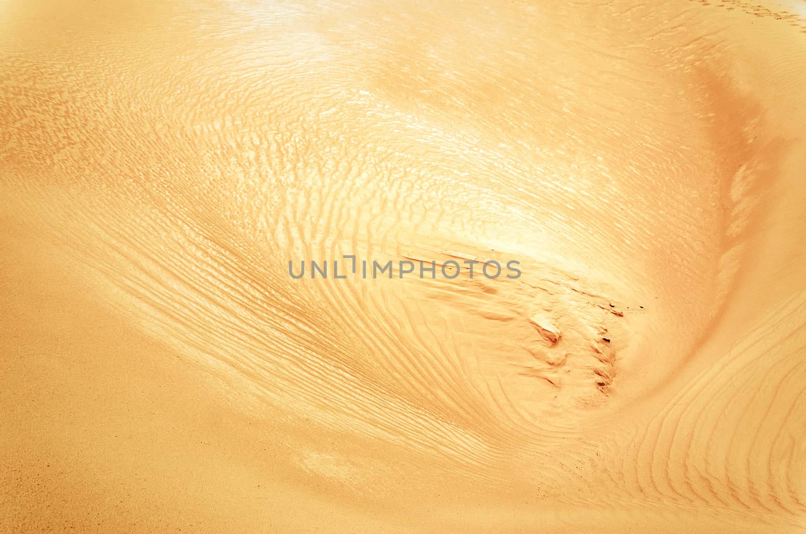 Patterns in a sand dune in Macuira National Park in Colombia