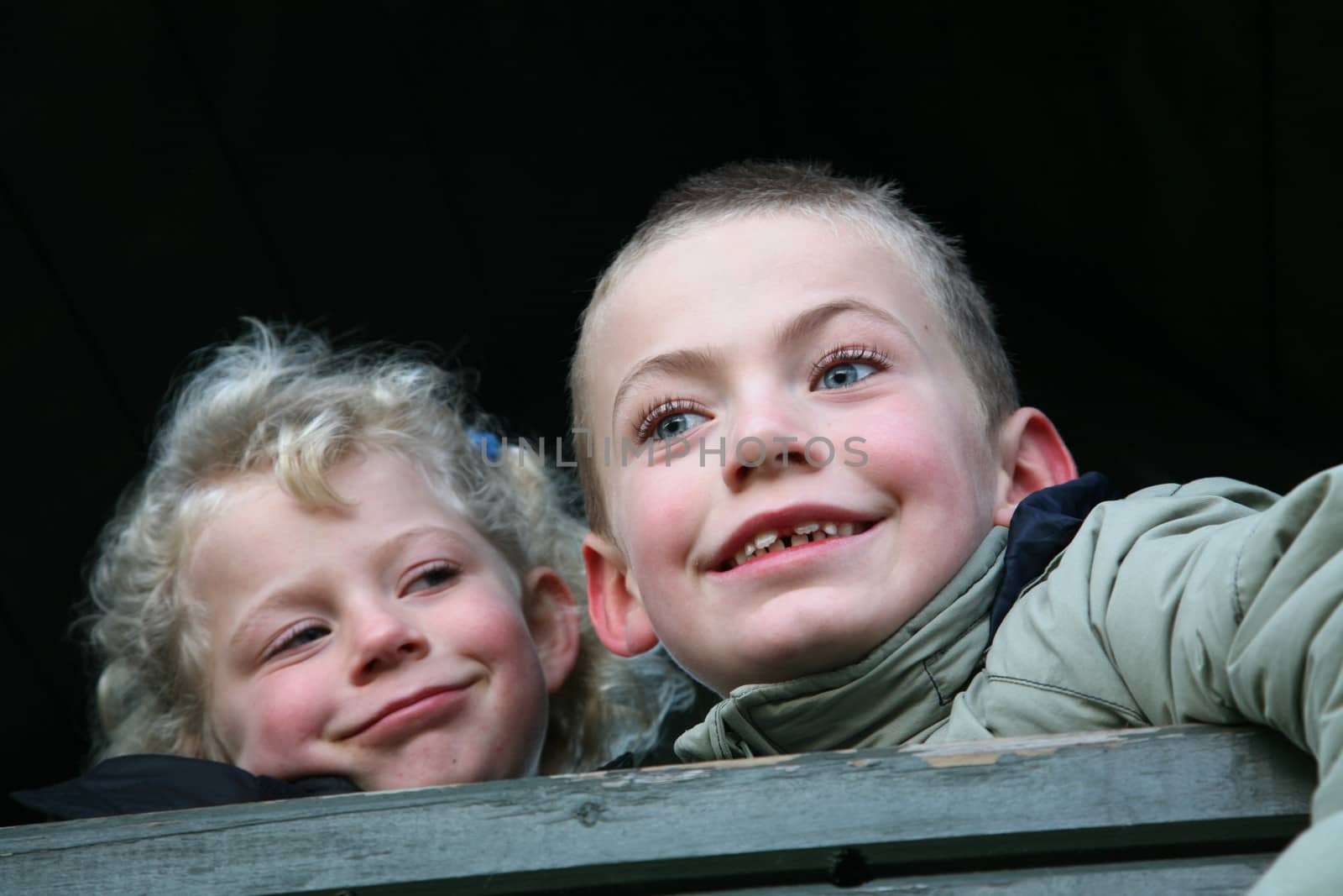 family: brother and sister: close  together