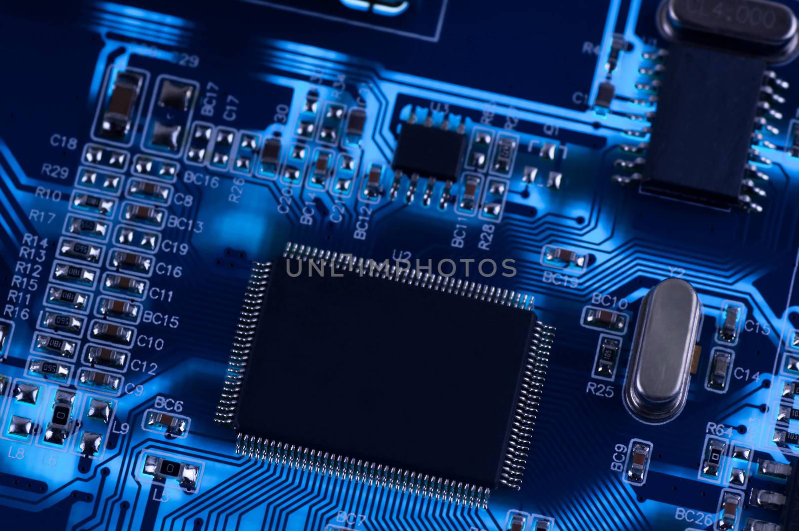 macro photo of electronic circuit. symbol of technology. Close up